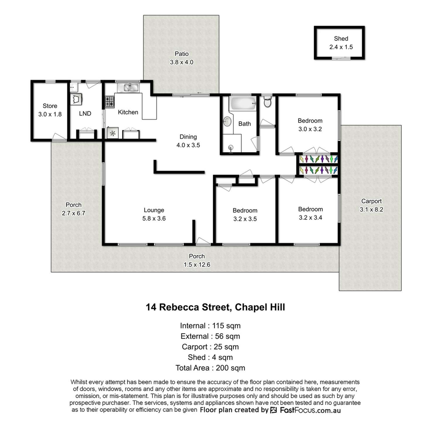 Floorplan of Homely house listing, 14 Rebecca Street, Chapel Hill QLD 4069