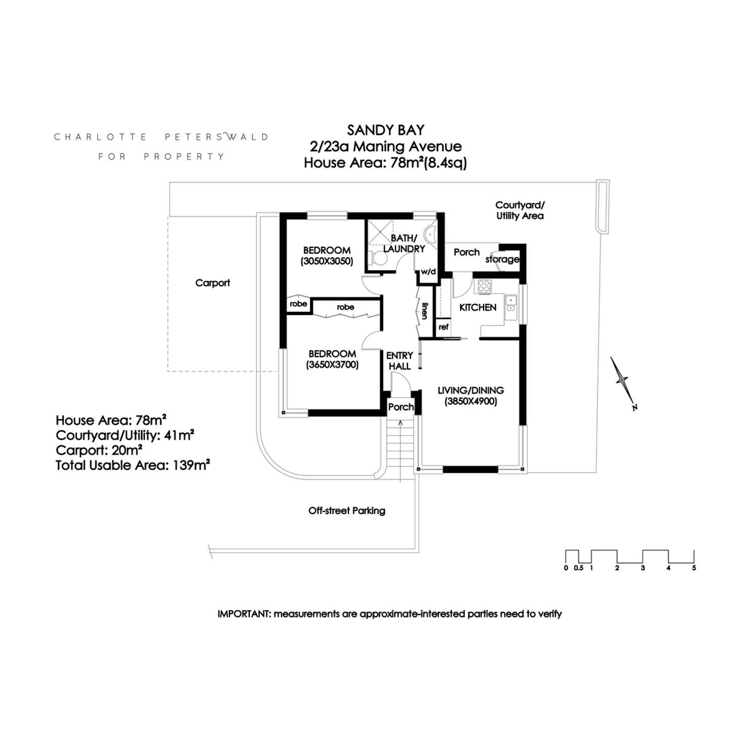 Floorplan of Homely townhouse listing, 2/23a Maning Avenue, Sandy Bay TAS 7005