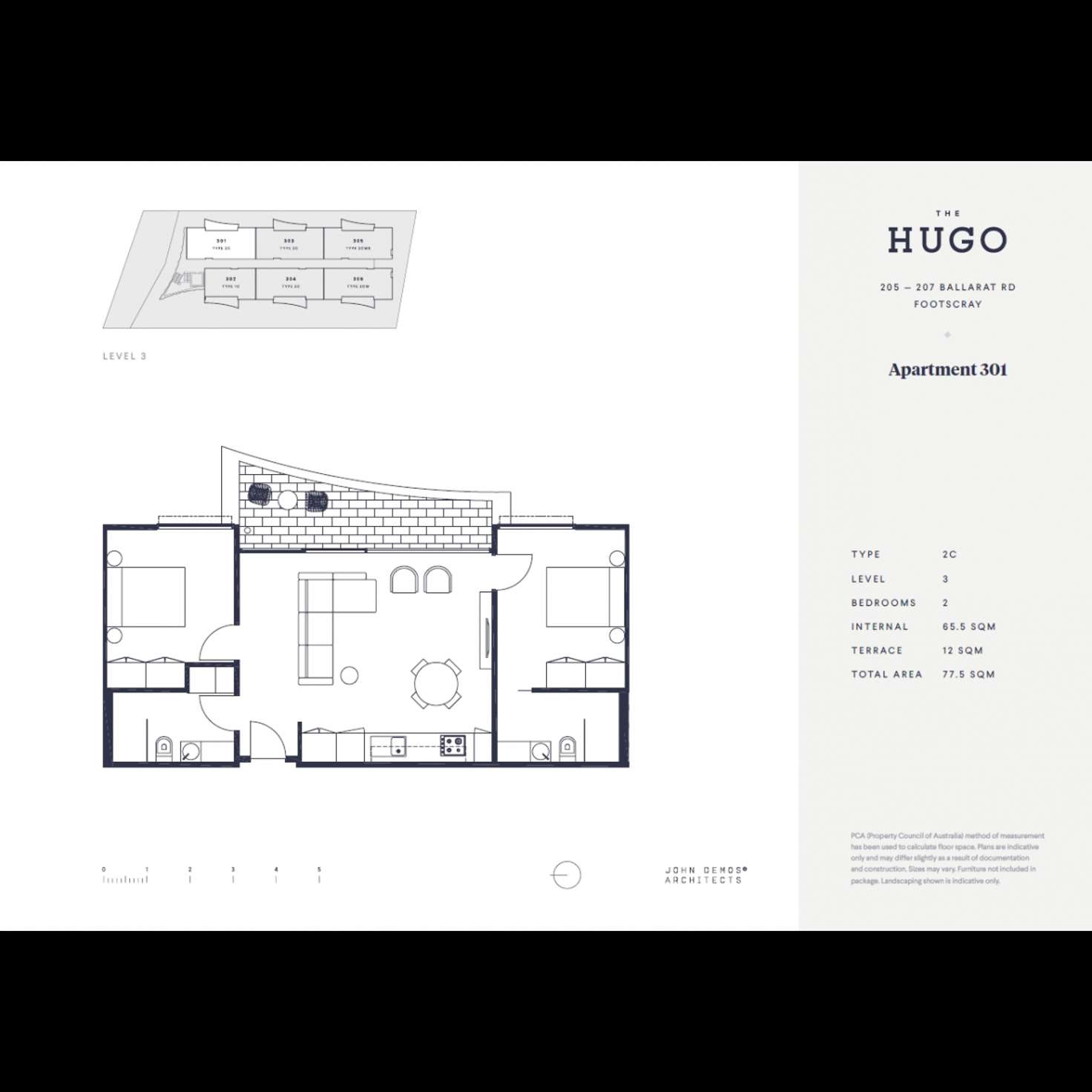 Floorplan of Homely apartment listing, 301/205 - 207 Ballarat Road, Footscray VIC 3011