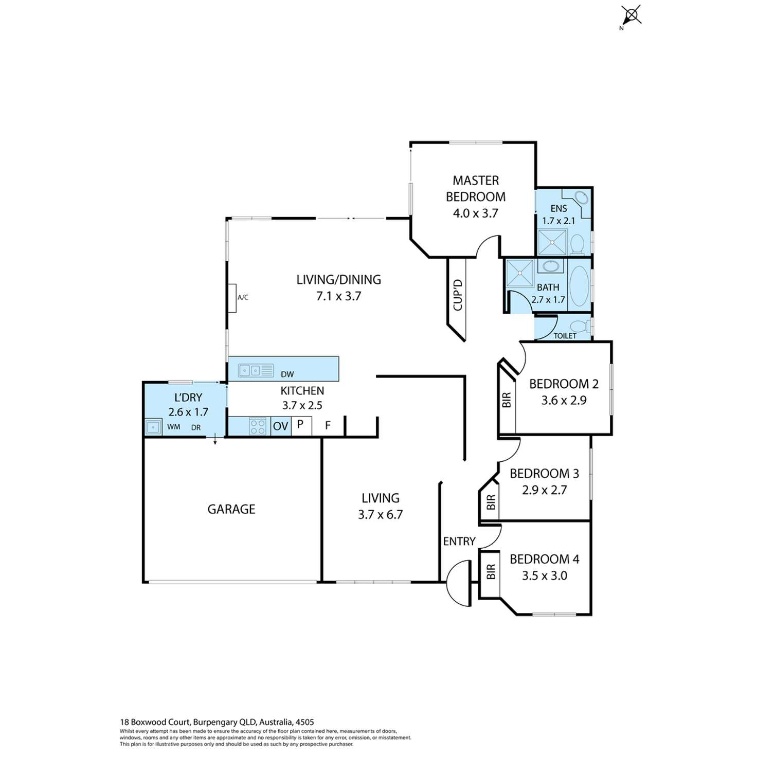 Floorplan of Homely house listing, 18 Boxwood Court, Burpengary QLD 4505