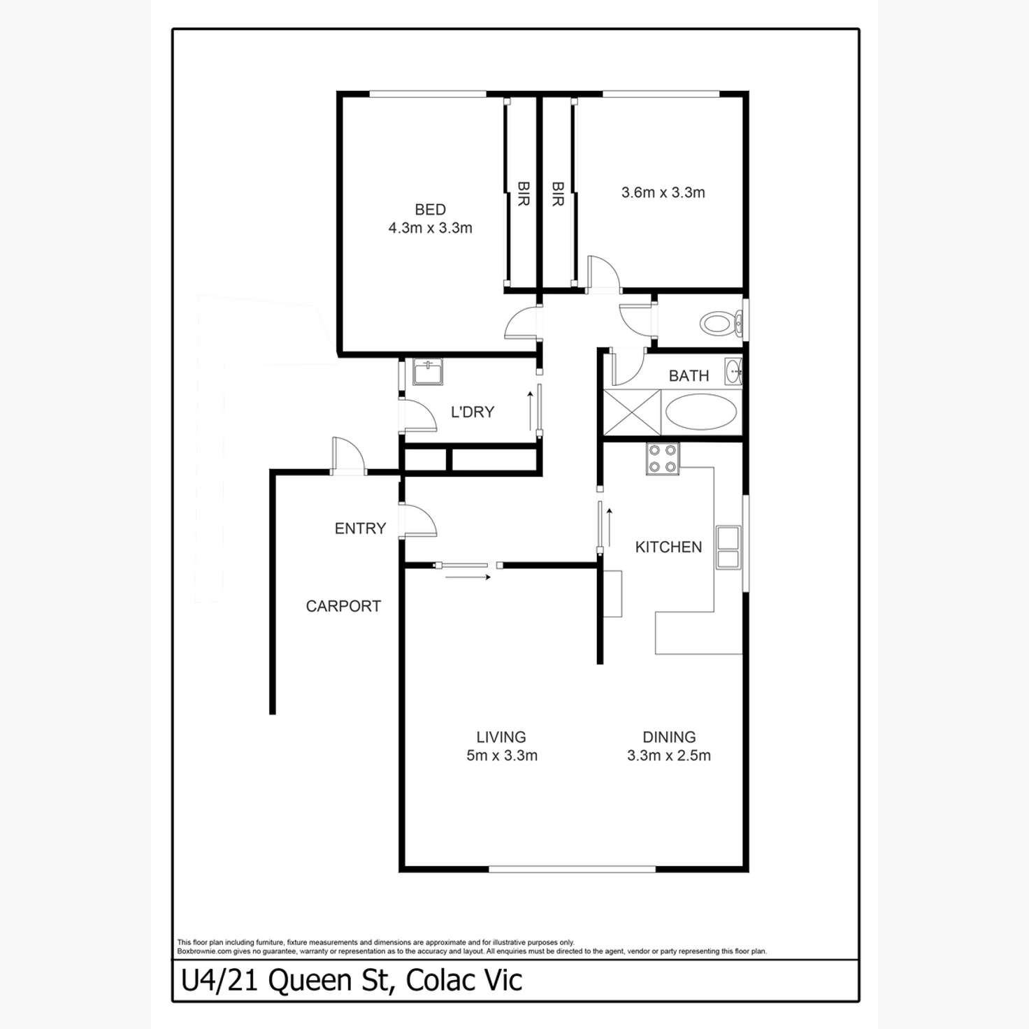 Floorplan of Homely unit listing, 4/21 Queen Street, Colac VIC 3250