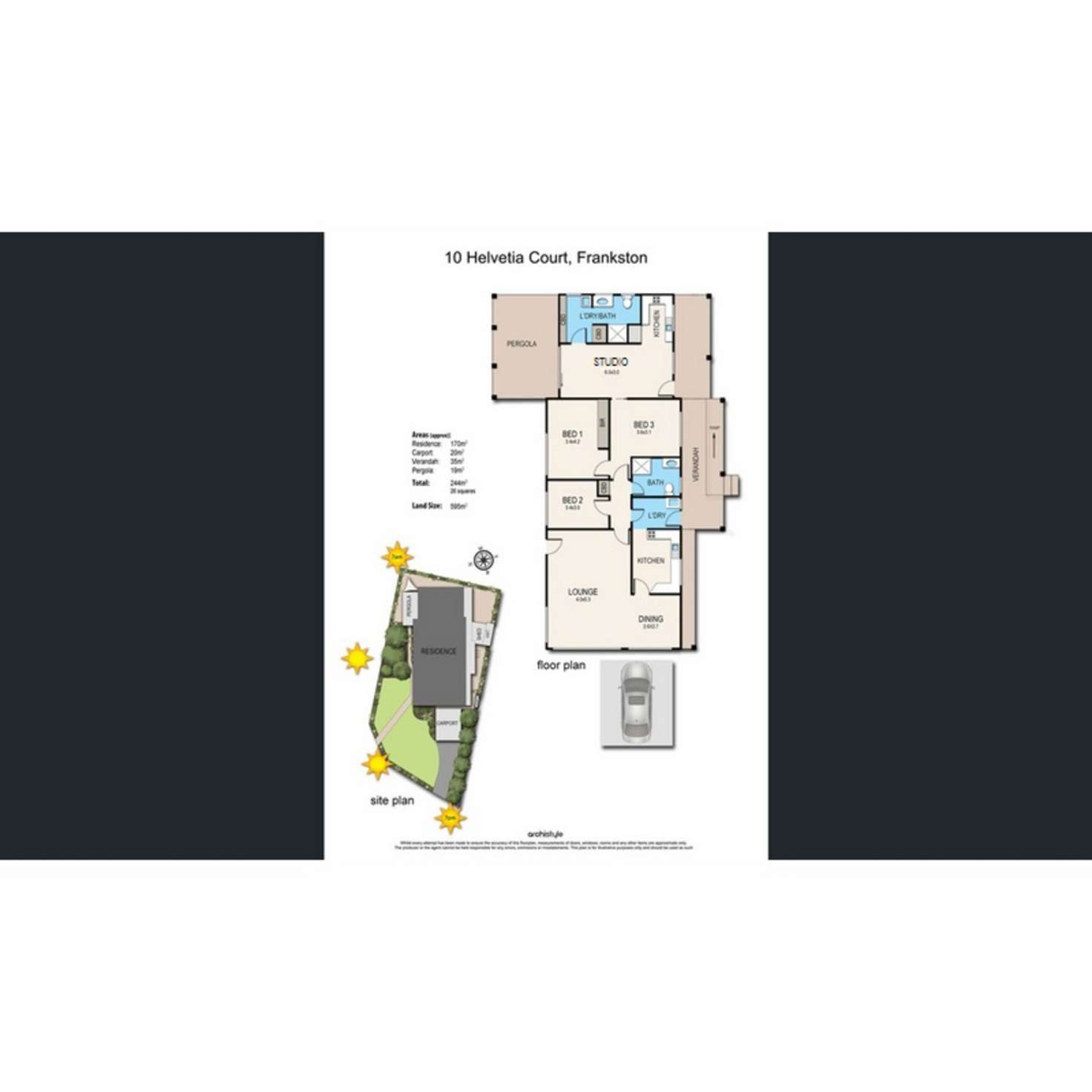 Floorplan of Homely house listing, 10 Helvetia Court, Frankston VIC 3199
