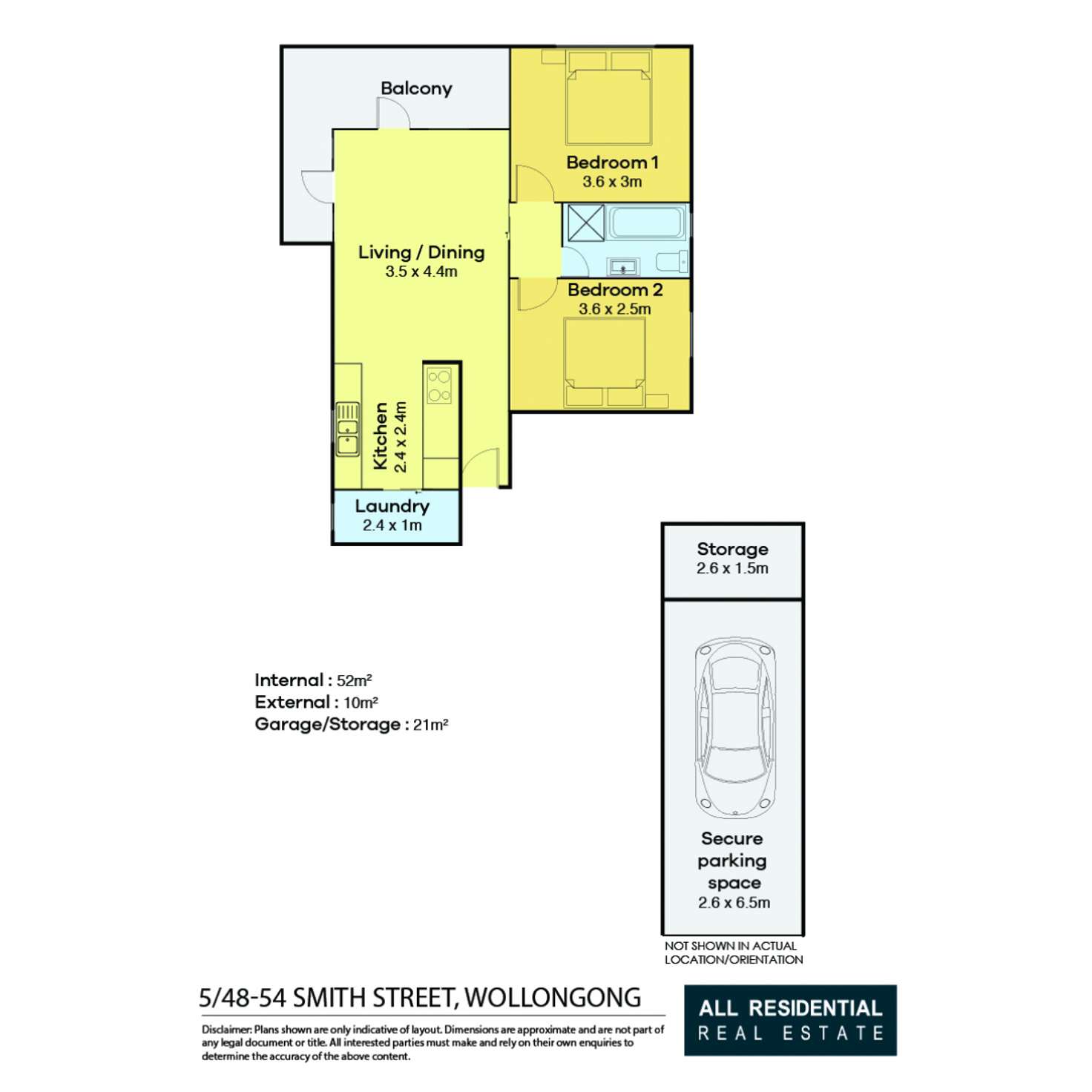 Floorplan of Homely apartment listing, 5/48-54 Smith Street, Wollongong NSW 2500