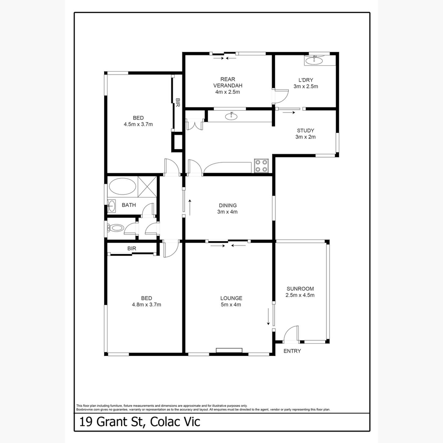 Floorplan of Homely house listing, 19 Grant Street, Colac VIC 3250