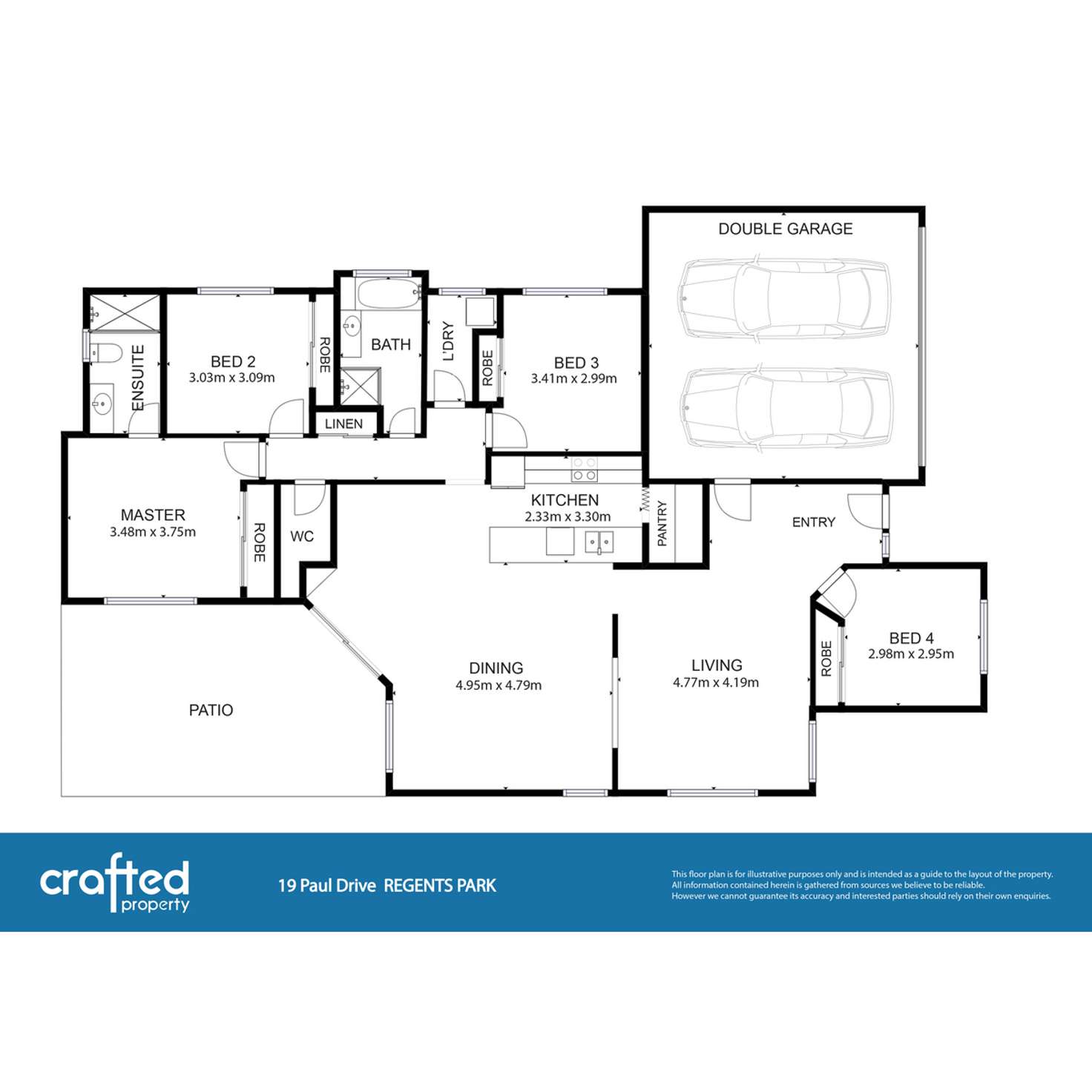 Floorplan of Homely house listing, 19 Paul Drive, Regents Park QLD 4118