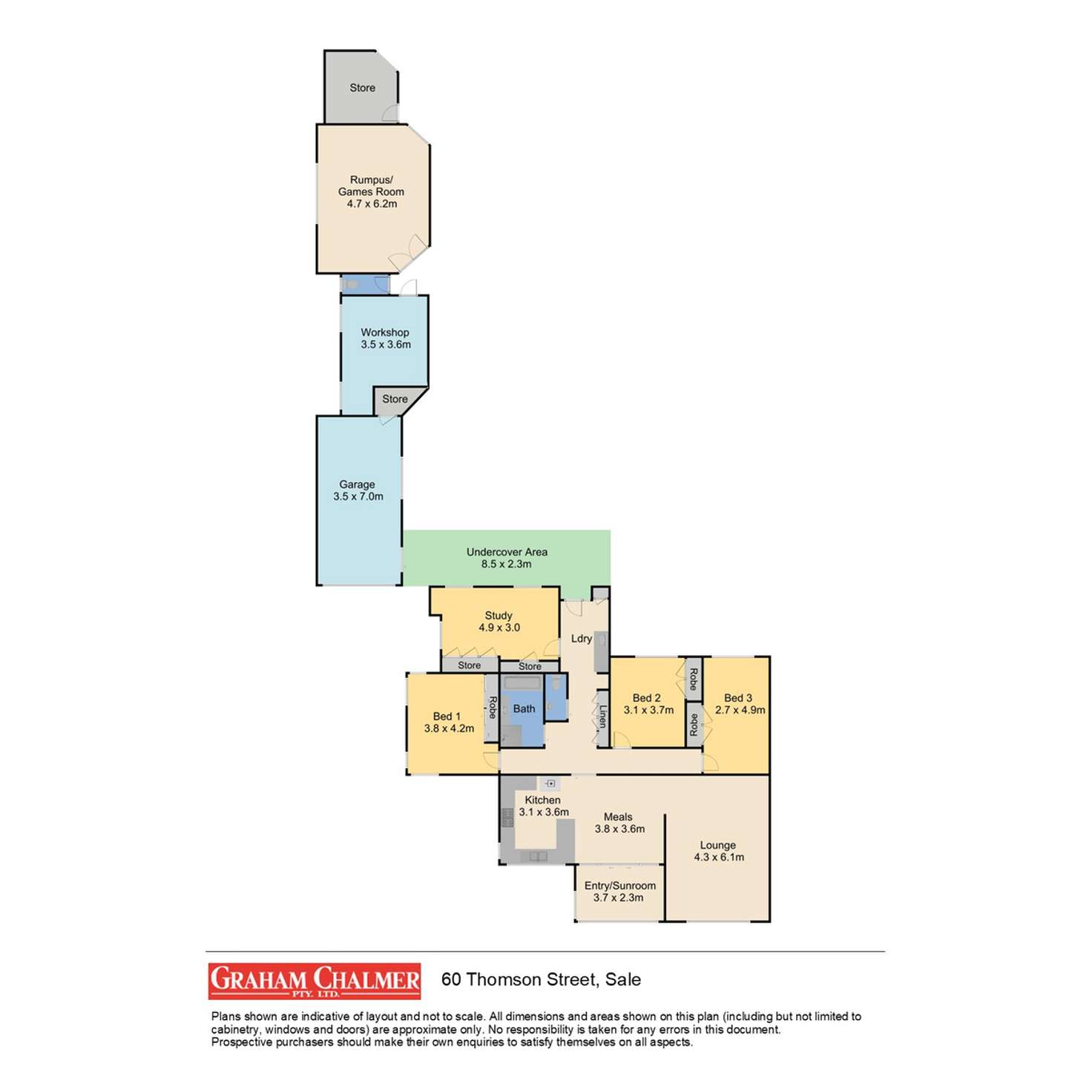 Floorplan of Homely house listing, 60 Thomson Street, Sale VIC 3850