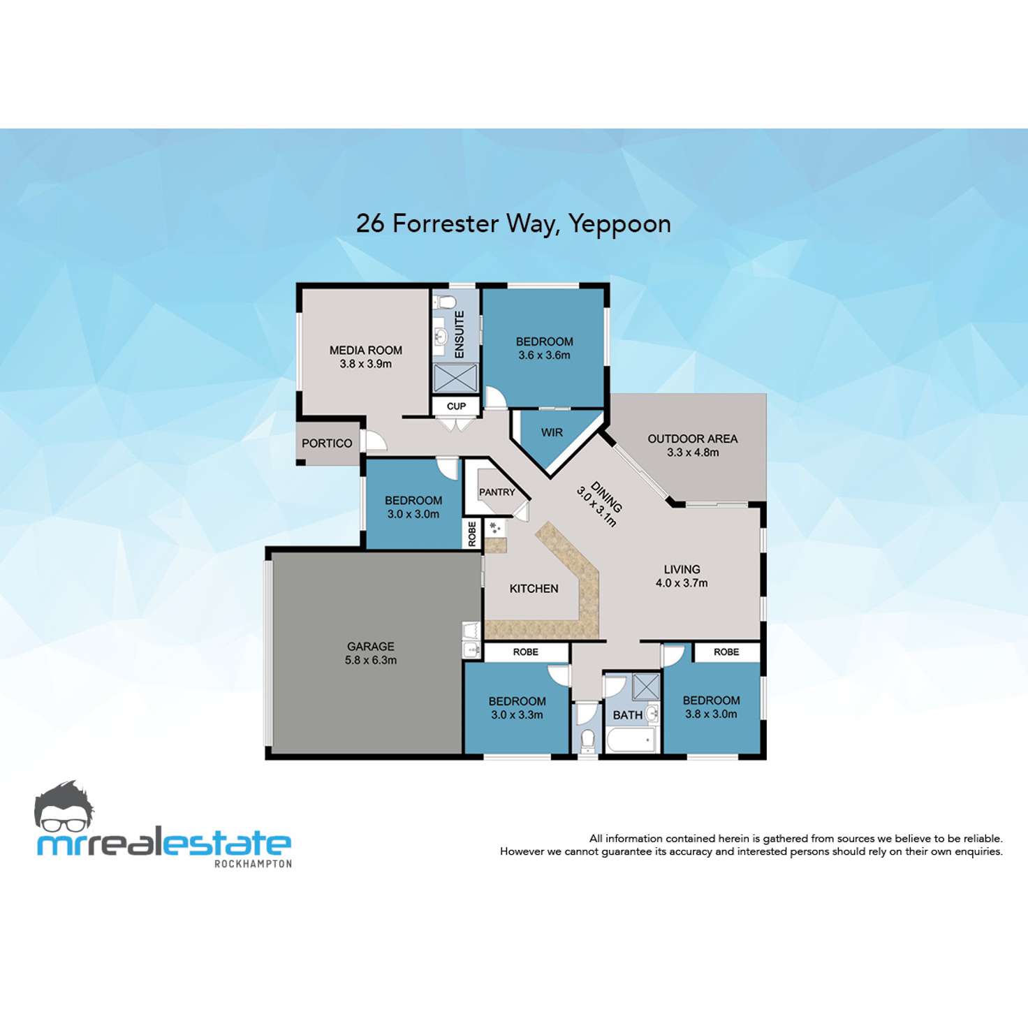 Floorplan of Homely house listing, 26 Forrester Way, Yeppoon QLD 4703