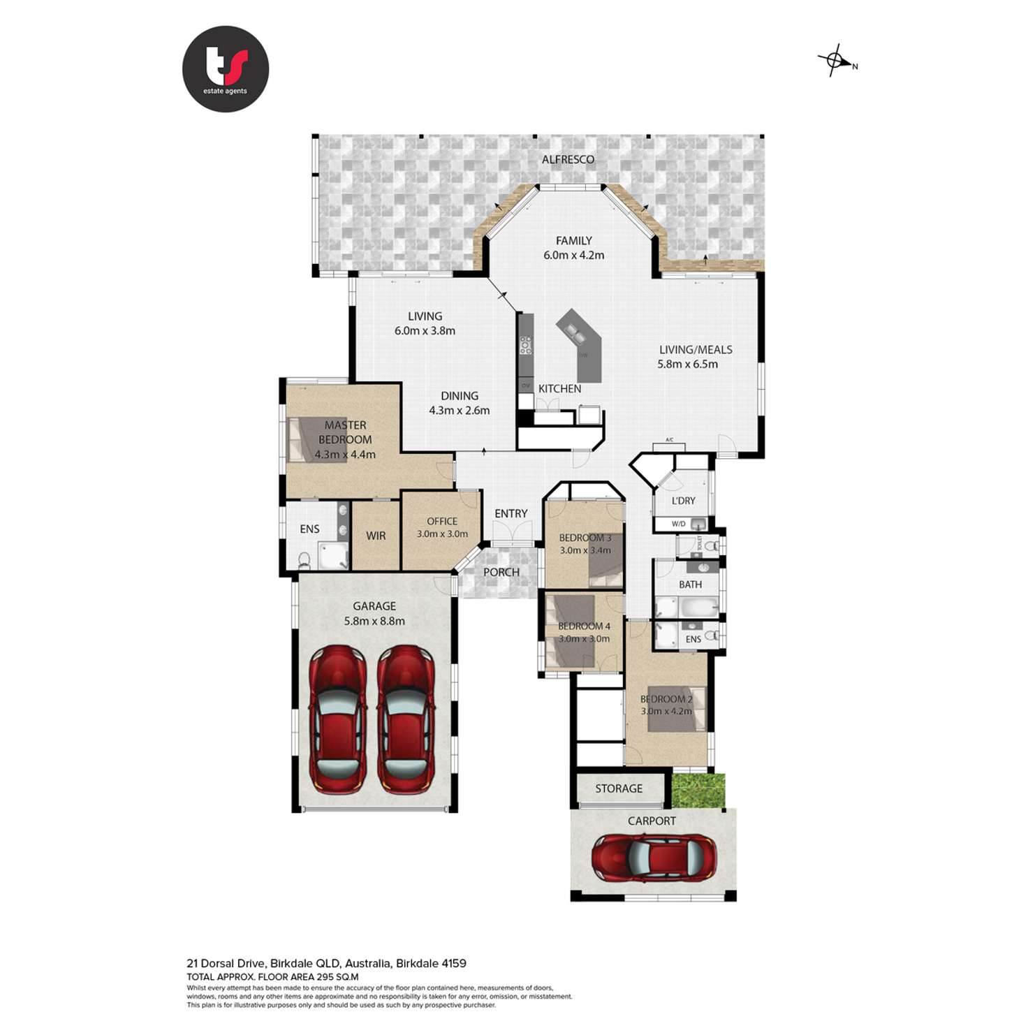 Floorplan of Homely house listing, 21 Dorsal Drive, Birkdale QLD 4159