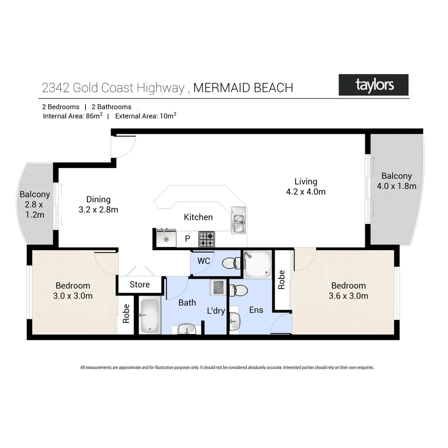 Floorplan of Homely apartment listing, 2280/2342-2360 Gold Coast Highway, Mermaid Beach QLD 4218