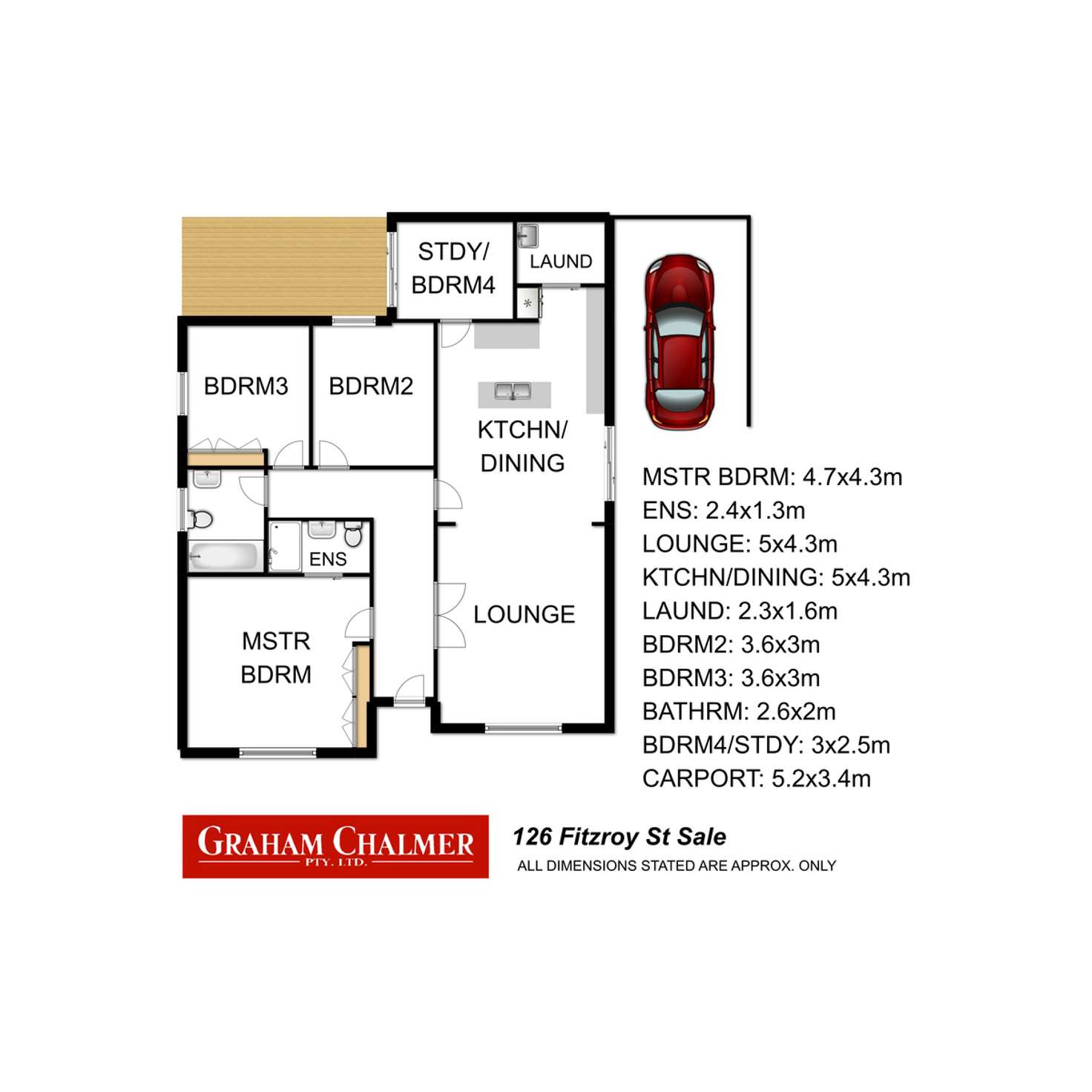 Floorplan of Homely house listing, 126 Fitzroy Street, Sale VIC 3850