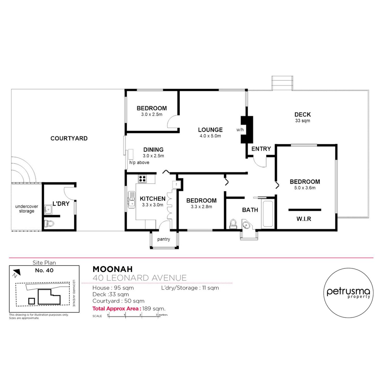 Floorplan of Homely house listing, 40 Leonard Avenue, Moonah TAS 7009