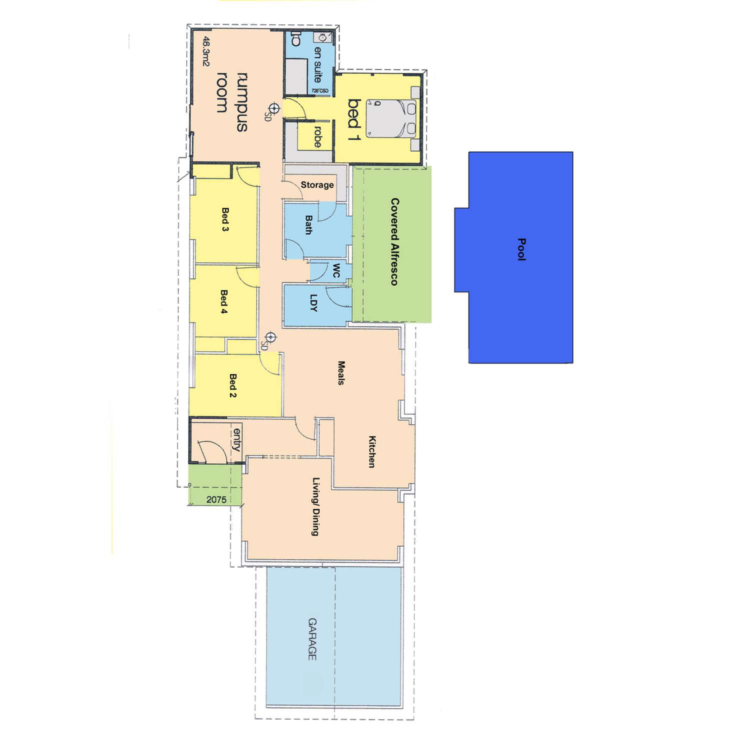 Floorplan of Homely house listing, 23 Helen Crescent, Sale VIC 3850