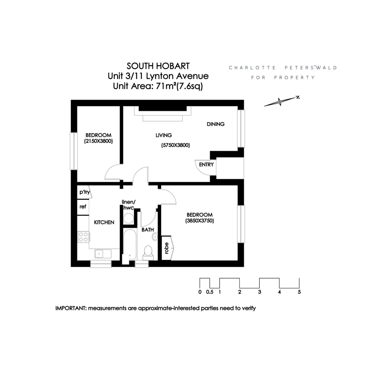 Floorplan of Homely unit listing, 3/11 Lynton Avenue, South Hobart TAS 7004