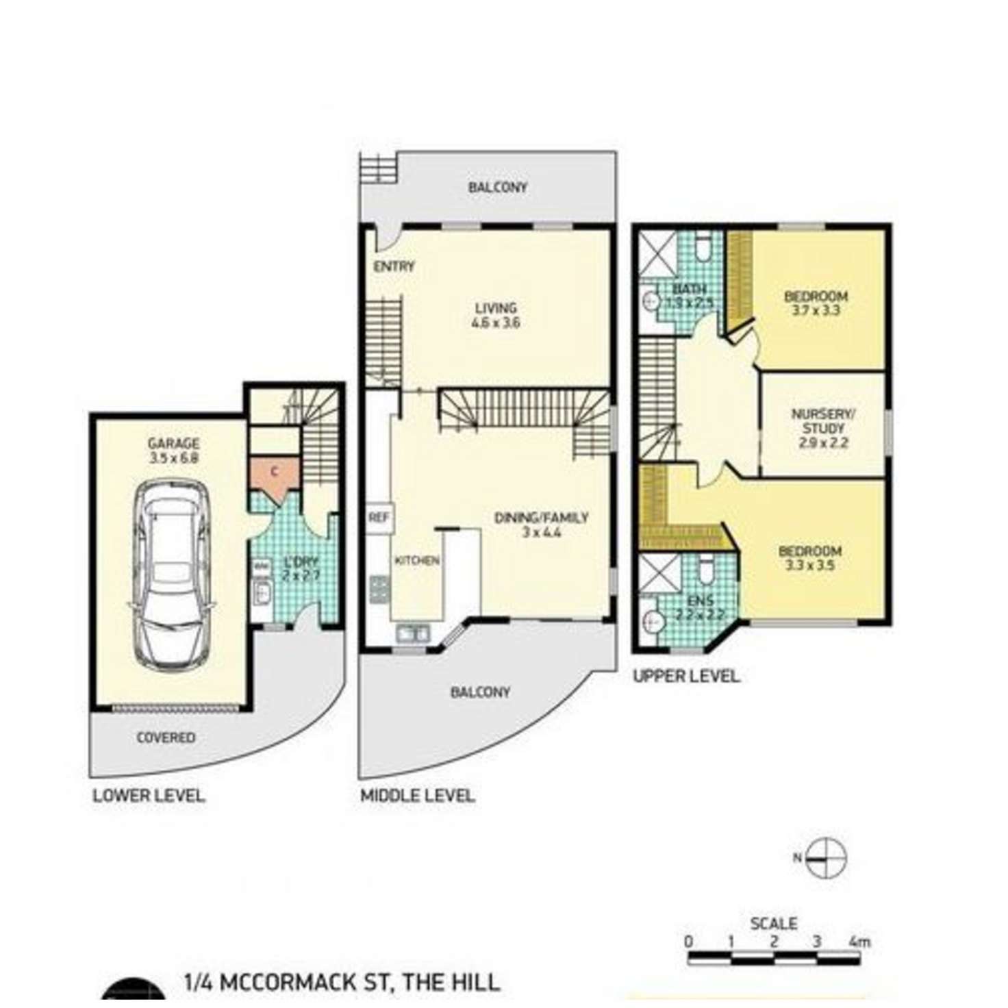 Floorplan of Homely terrace listing, 1/4 McCormack Street, The Hill NSW 2300