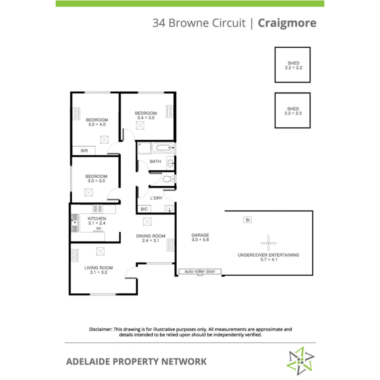 Floorplan of Homely house listing, 34 Browne Circuit, Craigmore SA 5114