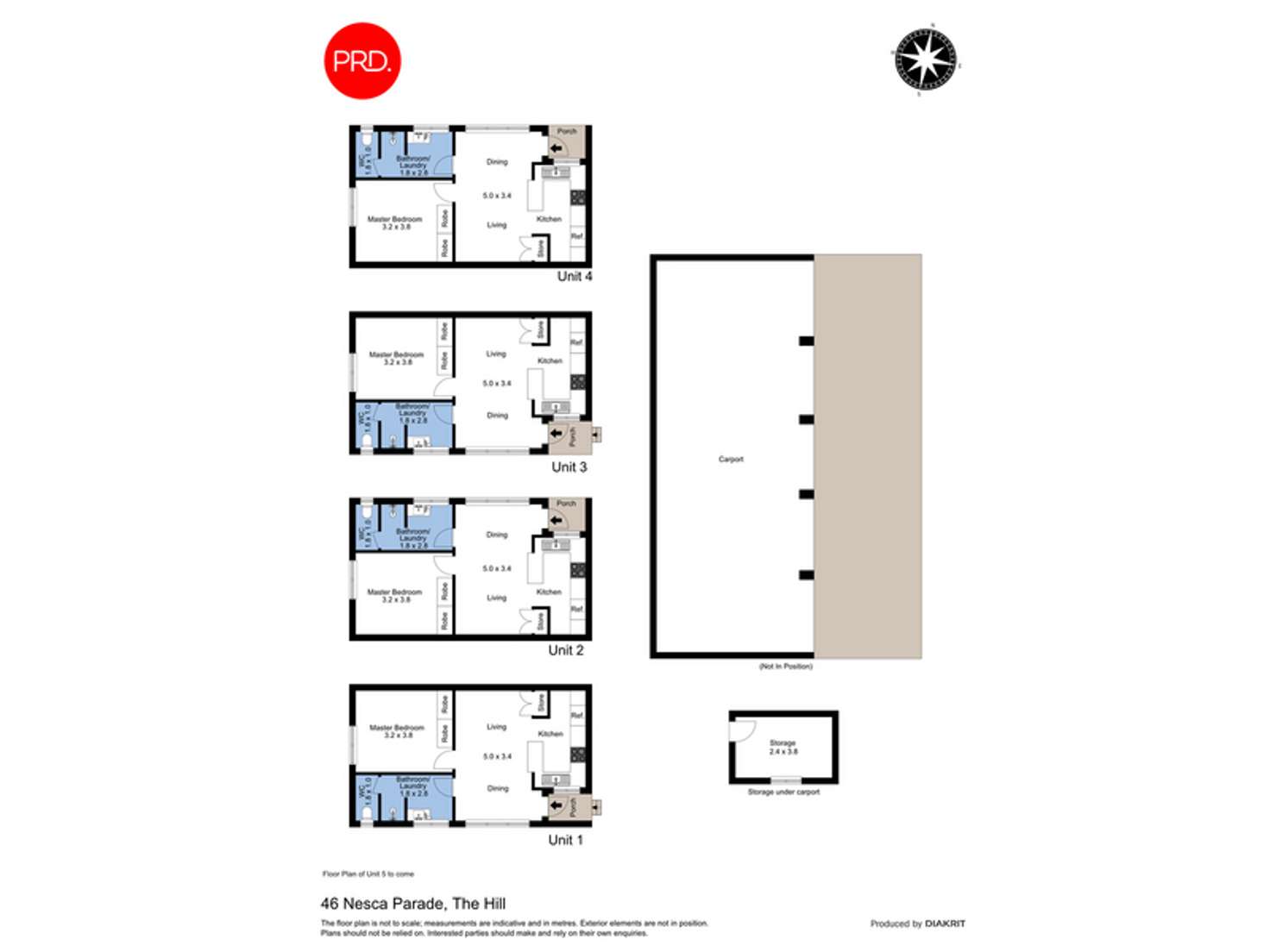 Floorplan of Homely unit listing, 2/46 Nesca Parade, The Hill NSW 2300