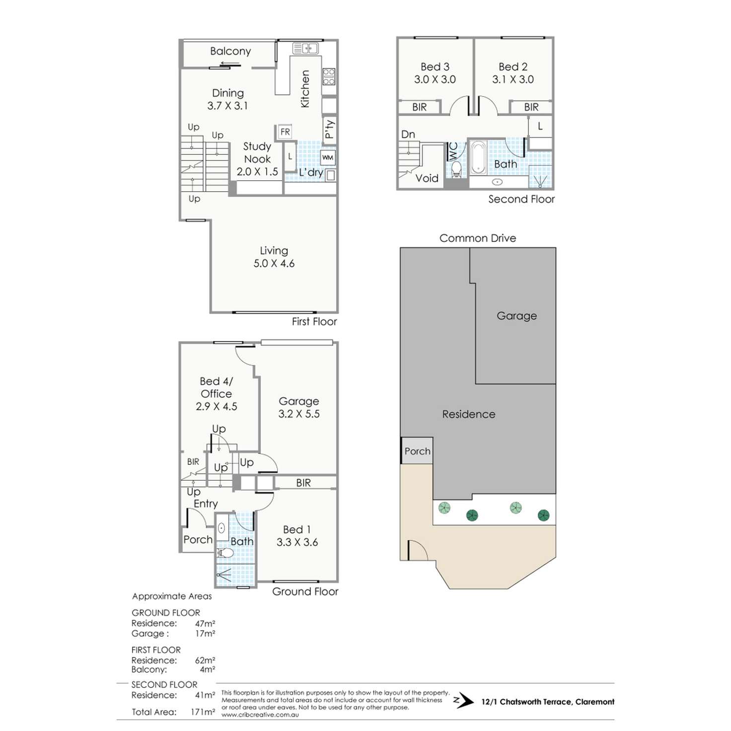Floorplan of Homely house listing, 12/1 Chatsworth Terrace, Claremont WA 6010
