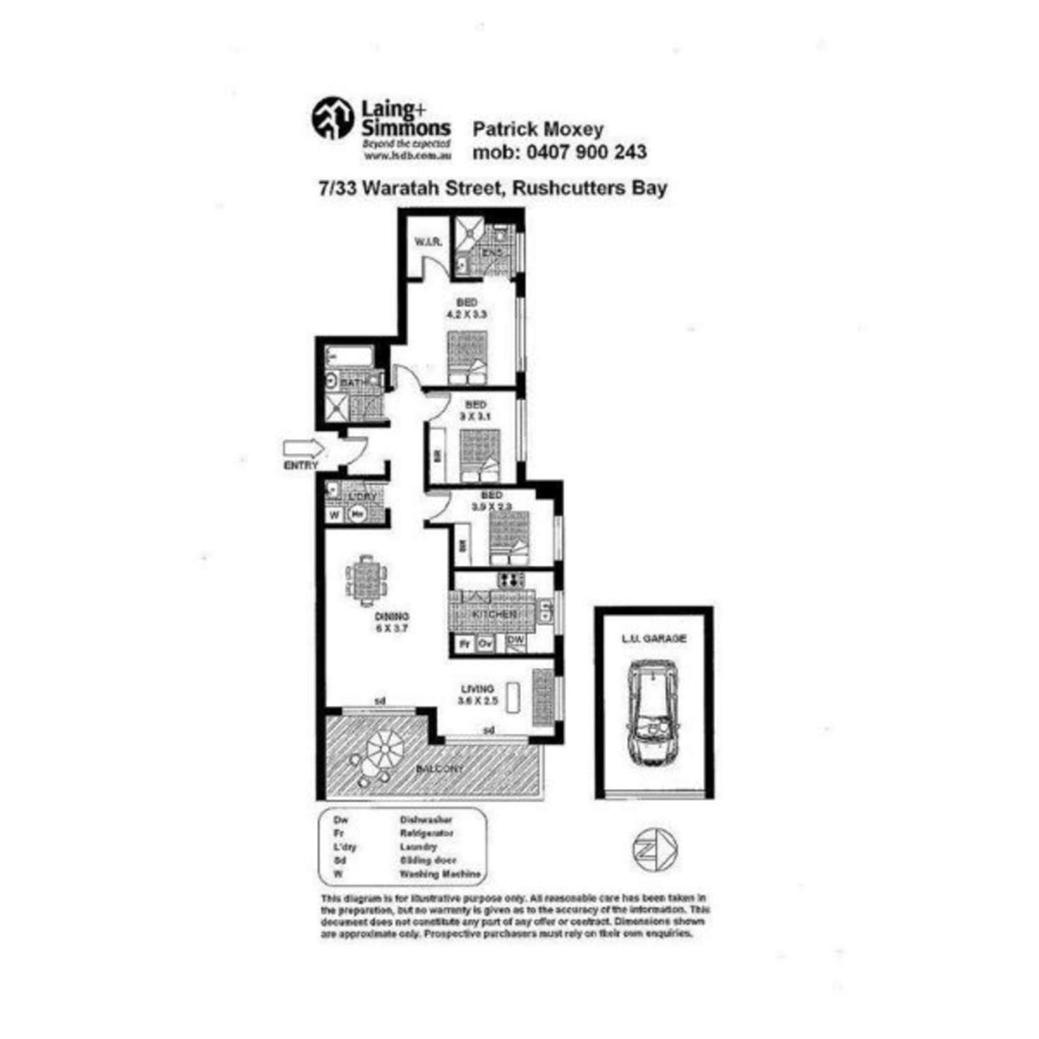 Floorplan of Homely apartment listing, 7/33 Waratah Street, Rushcutters Bay NSW 2011