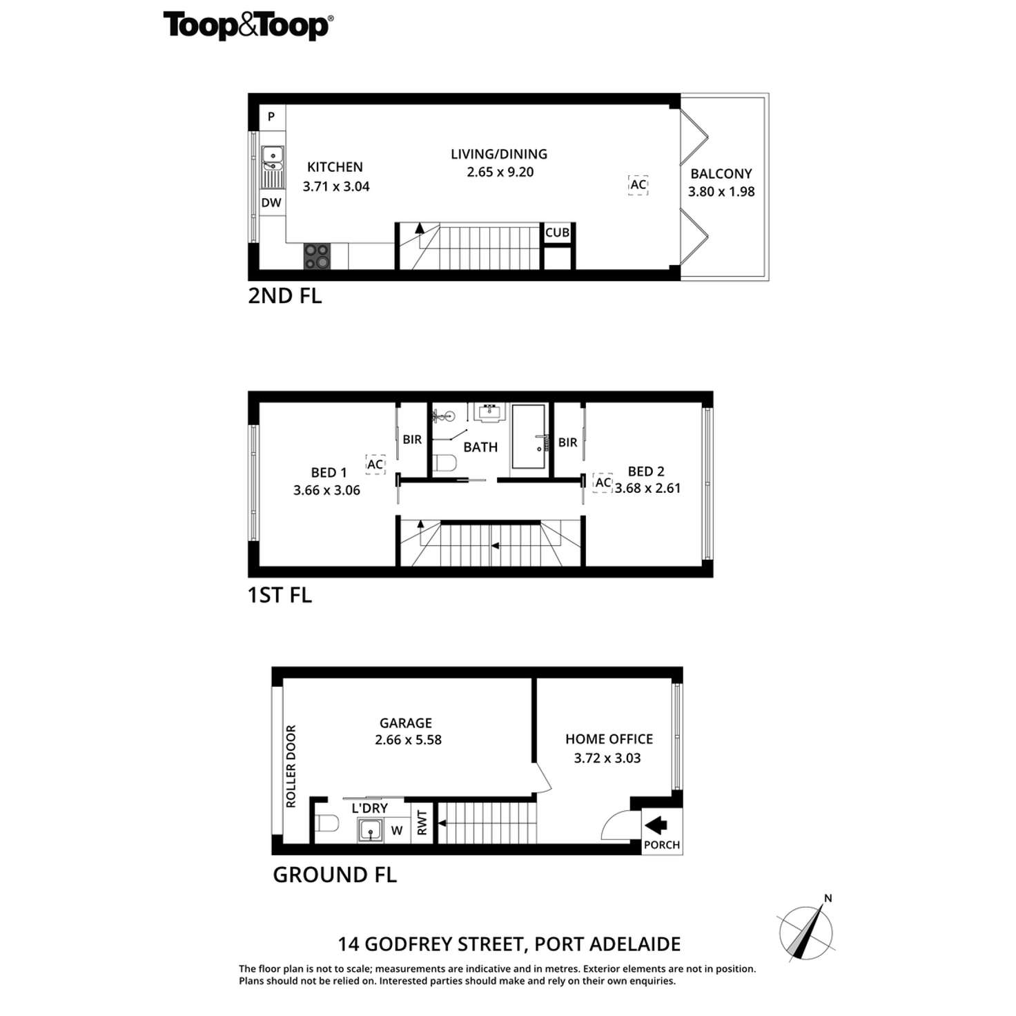 Floorplan of Homely townhouse listing, 14 Godfrey Street, Port Adelaide SA 5015