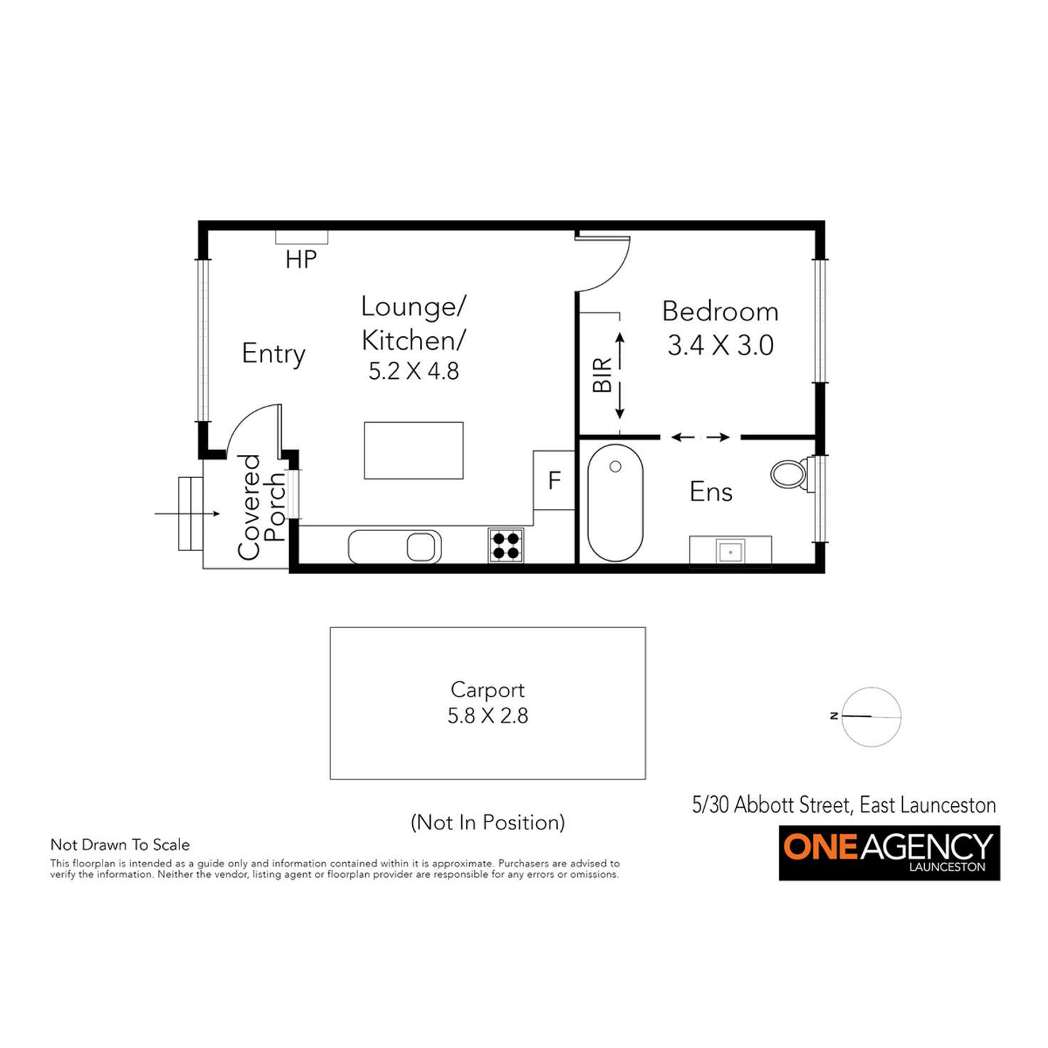 Floorplan of Homely unit listing, 5/30 Abbott Street, East Launceston TAS 7250