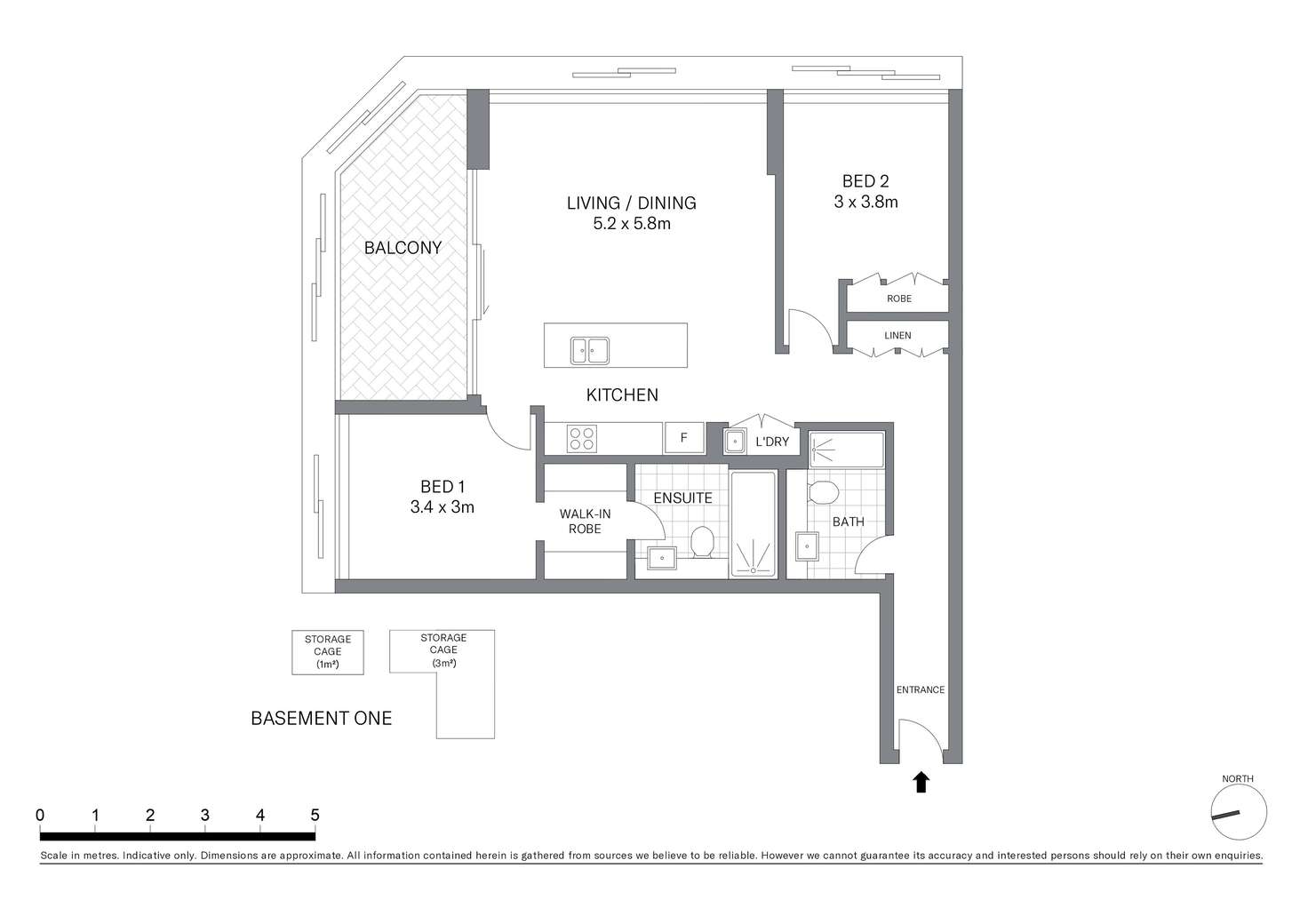 Floorplan of Homely apartment listing, 1302/209 Castlereagh Street, Sydney NSW 2000