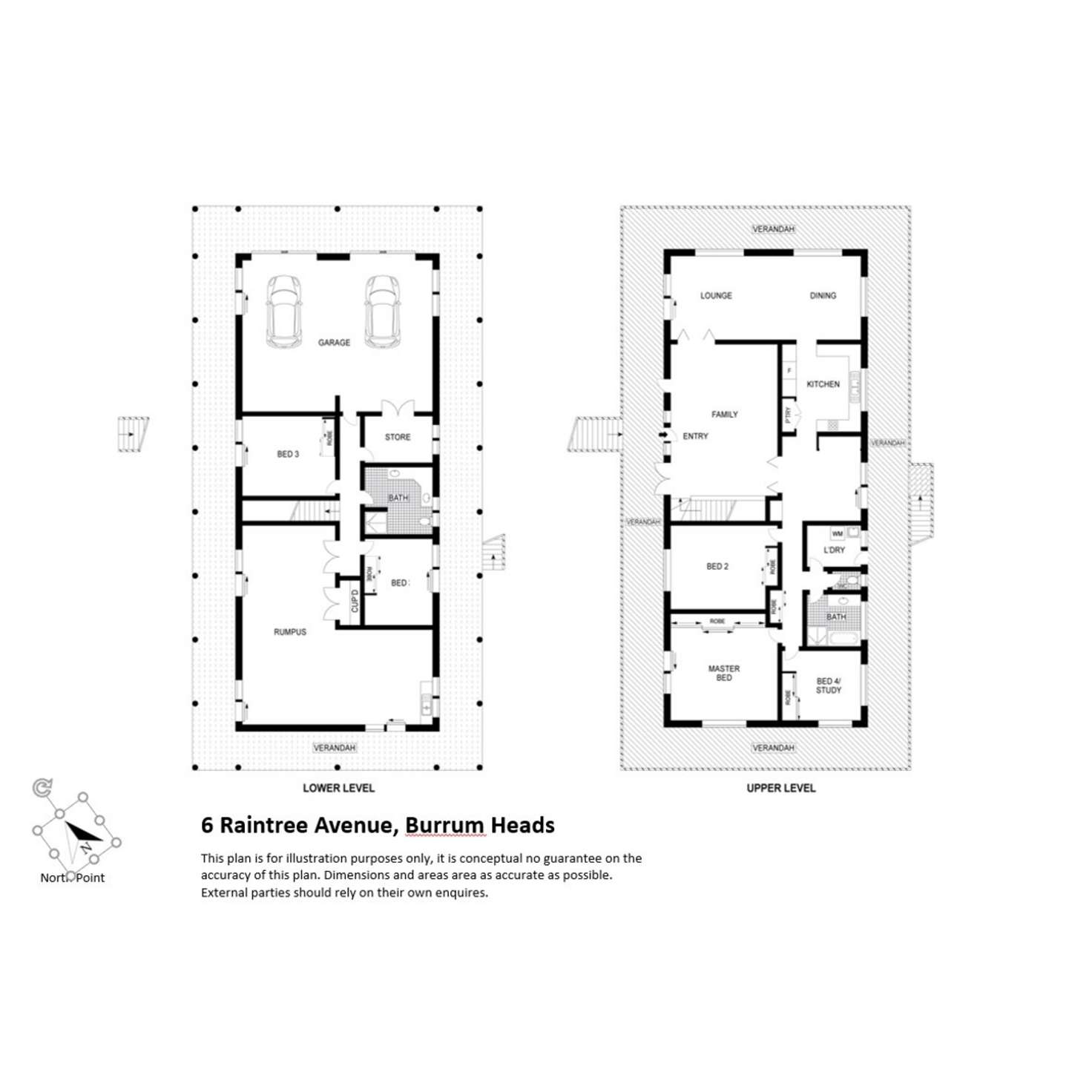Floorplan of Homely house listing, 6 Raintree Avenue, Burrum Heads QLD 4659