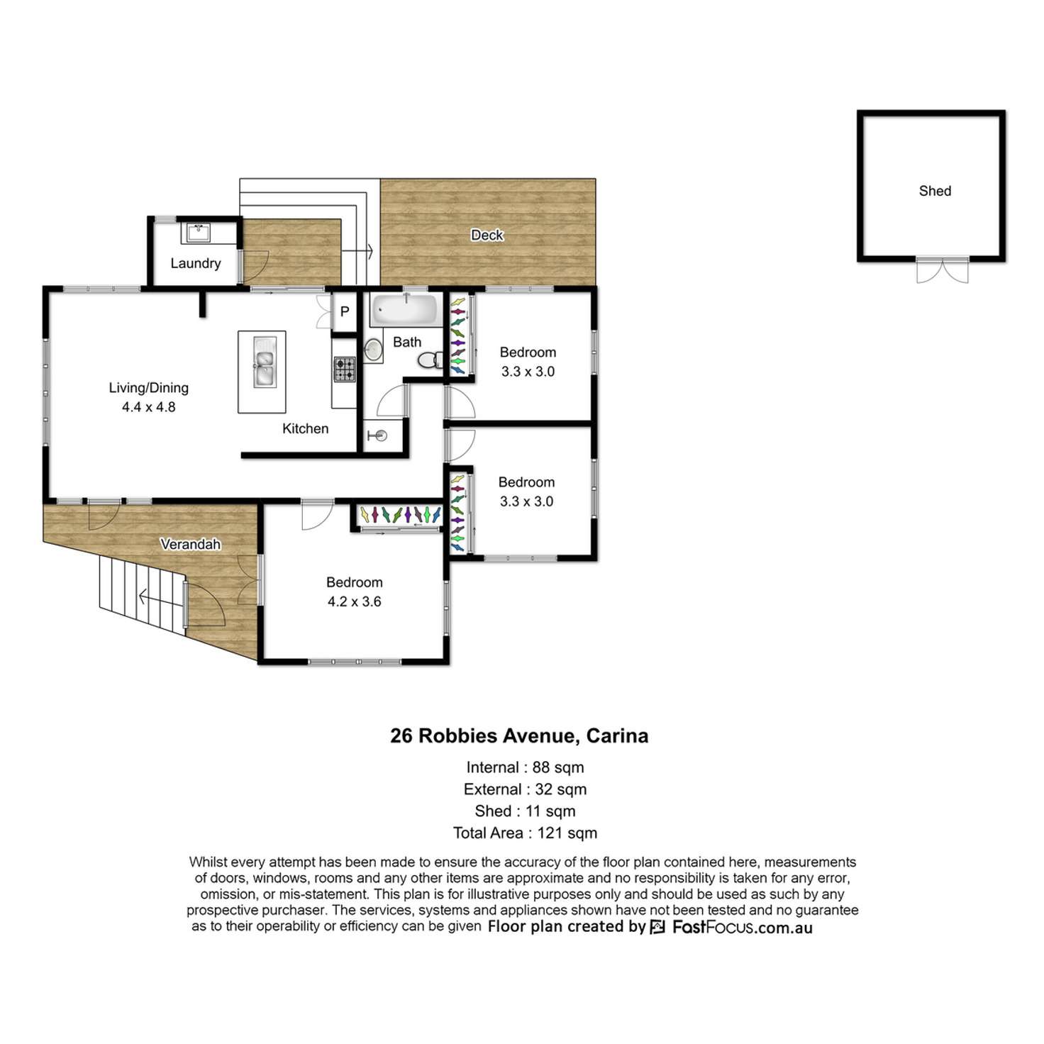 Floorplan of Homely house listing, 26 Robbies Avenue, Carina QLD 4152