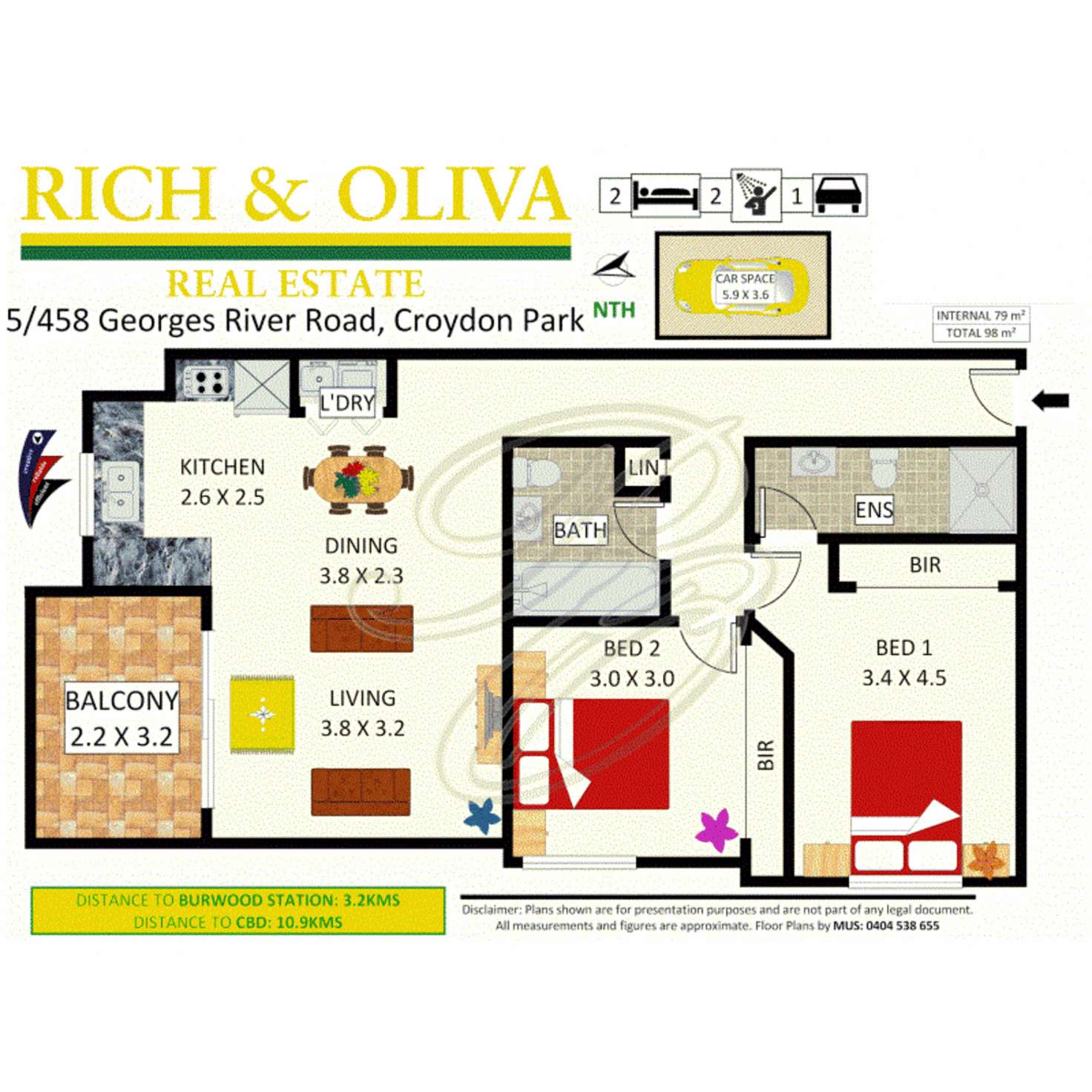 Floorplan of Homely apartment listing, 5/458 Georges River Road, Croydon Park NSW 2133