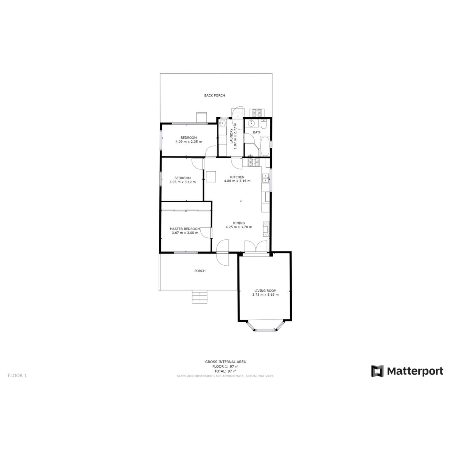 Floorplan of Homely house listing, 93A Kathleen Street, Bassendean WA 6054
