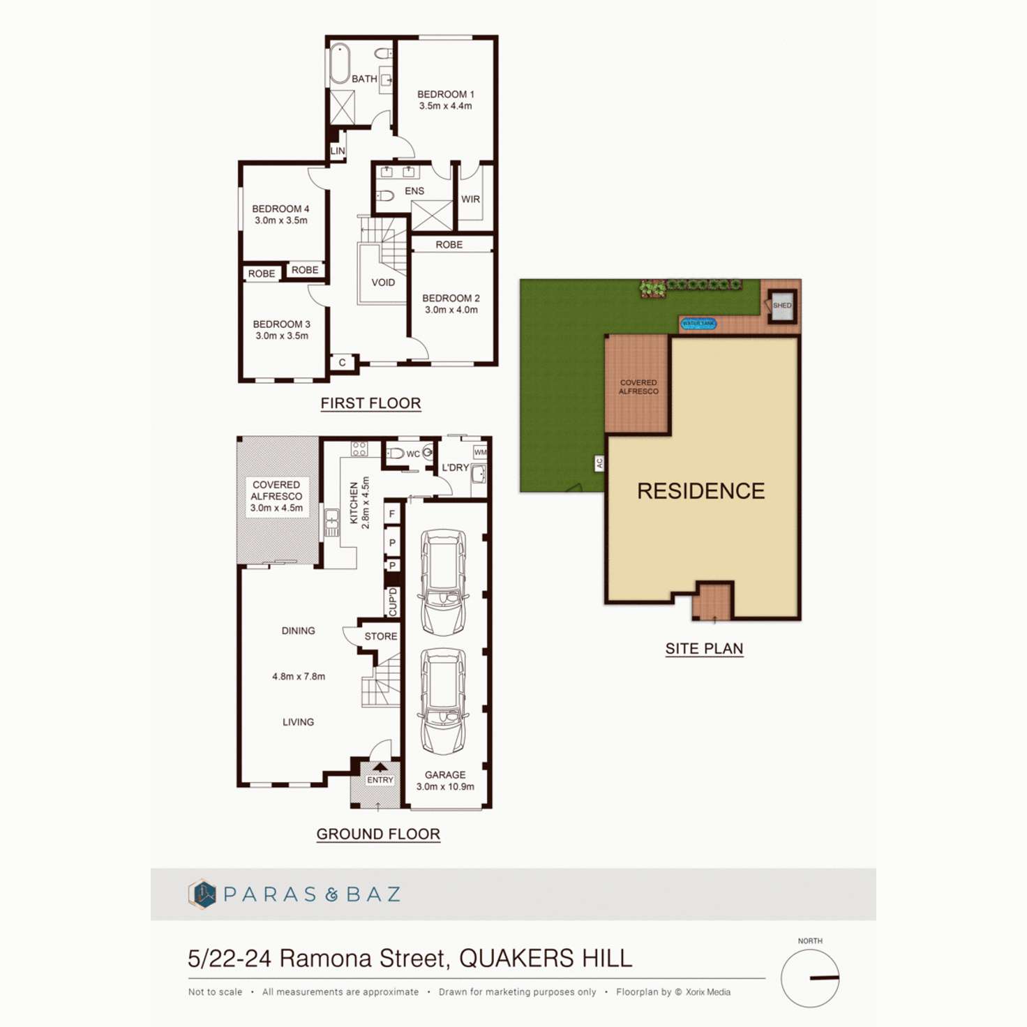 Floorplan of Homely townhouse listing, 5 / 22 Ramona Street, Quakers Hill NSW 2763