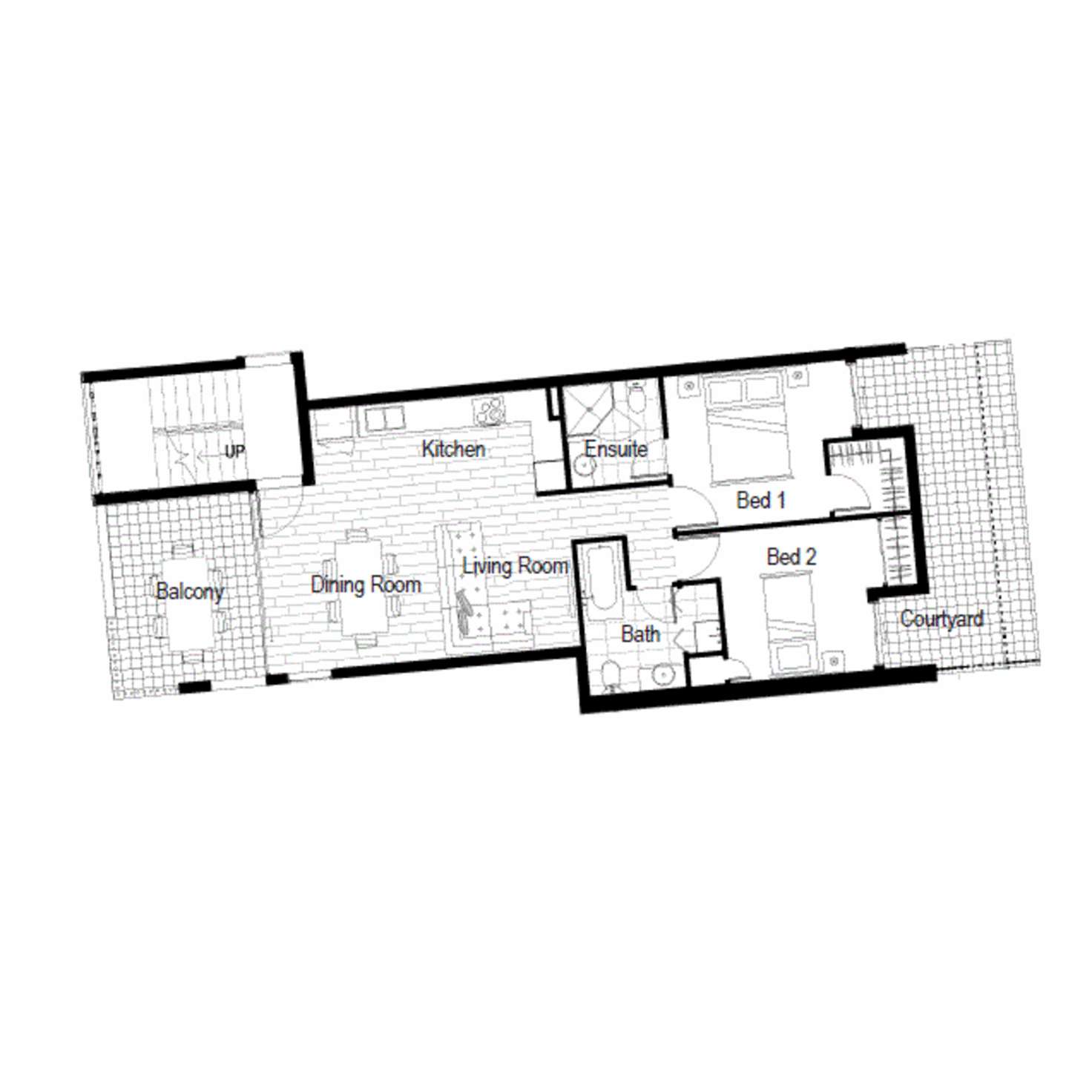 Floorplan of Homely apartment listing, 3/15 Cottenham Street, Fairfield QLD 4103