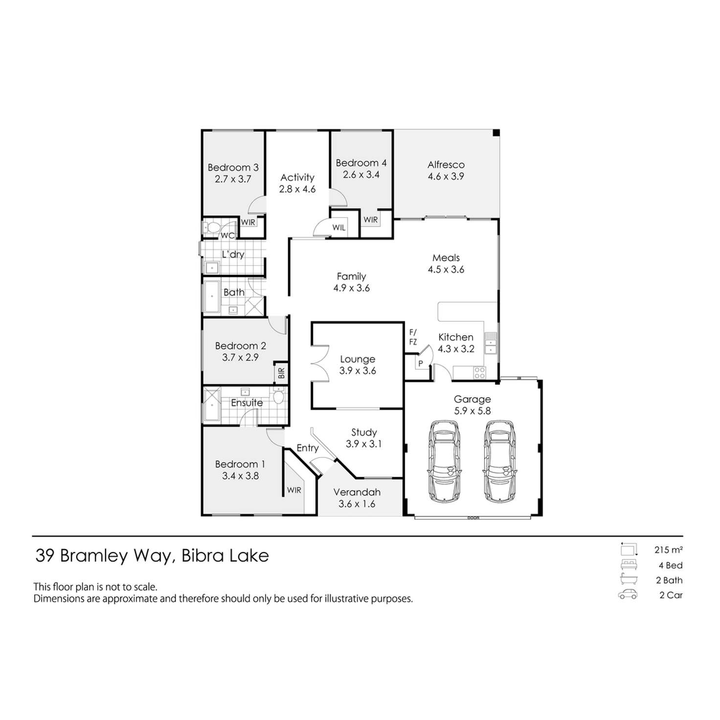 Floorplan of Homely house listing, 39 Bramley Way, Bibra Lake WA 6163