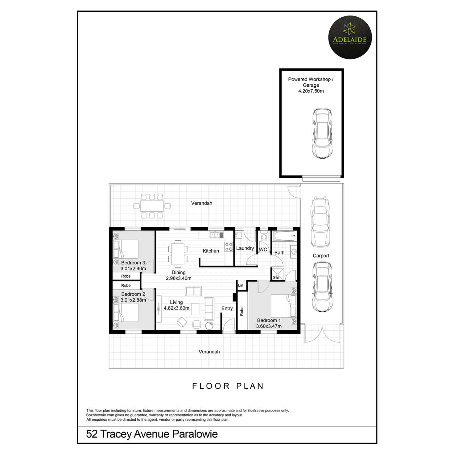 Floorplan of Homely house listing, 52 Tracey Avenue, Paralowie SA 5108