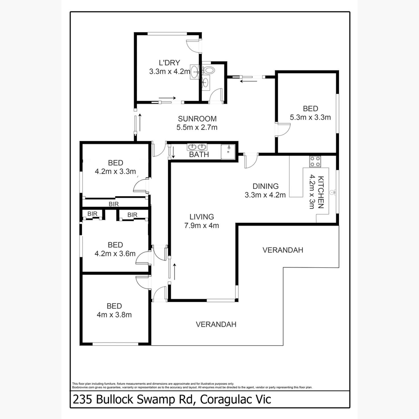 Floorplan of Homely farmlet listing, 235 Bullock Swamp Road, Coragulac VIC 3249