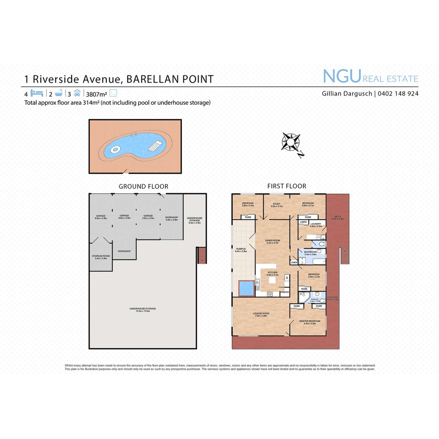Floorplan of Homely house listing, 1 Riverside Avenue, Barellan Point QLD 4306