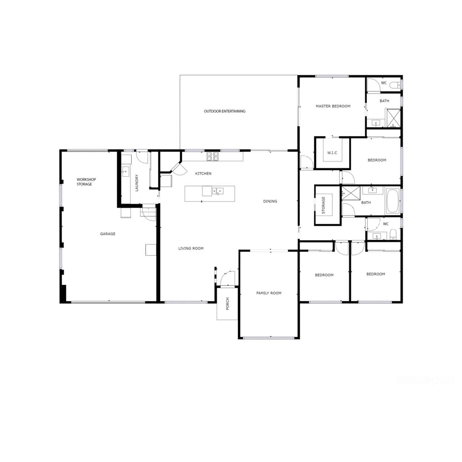 Floorplan of Homely house listing, 6 Caddy Court, Wodonga VIC 3690
