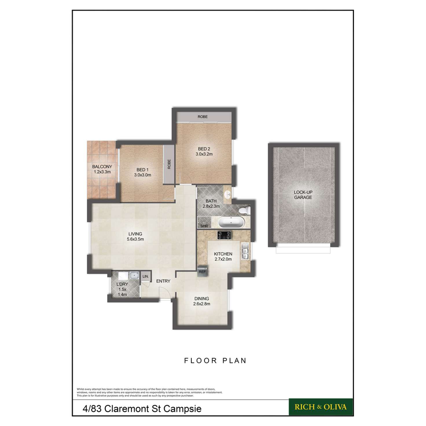 Floorplan of Homely unit listing, 4/83 Claremont Street, Campsie NSW 2194