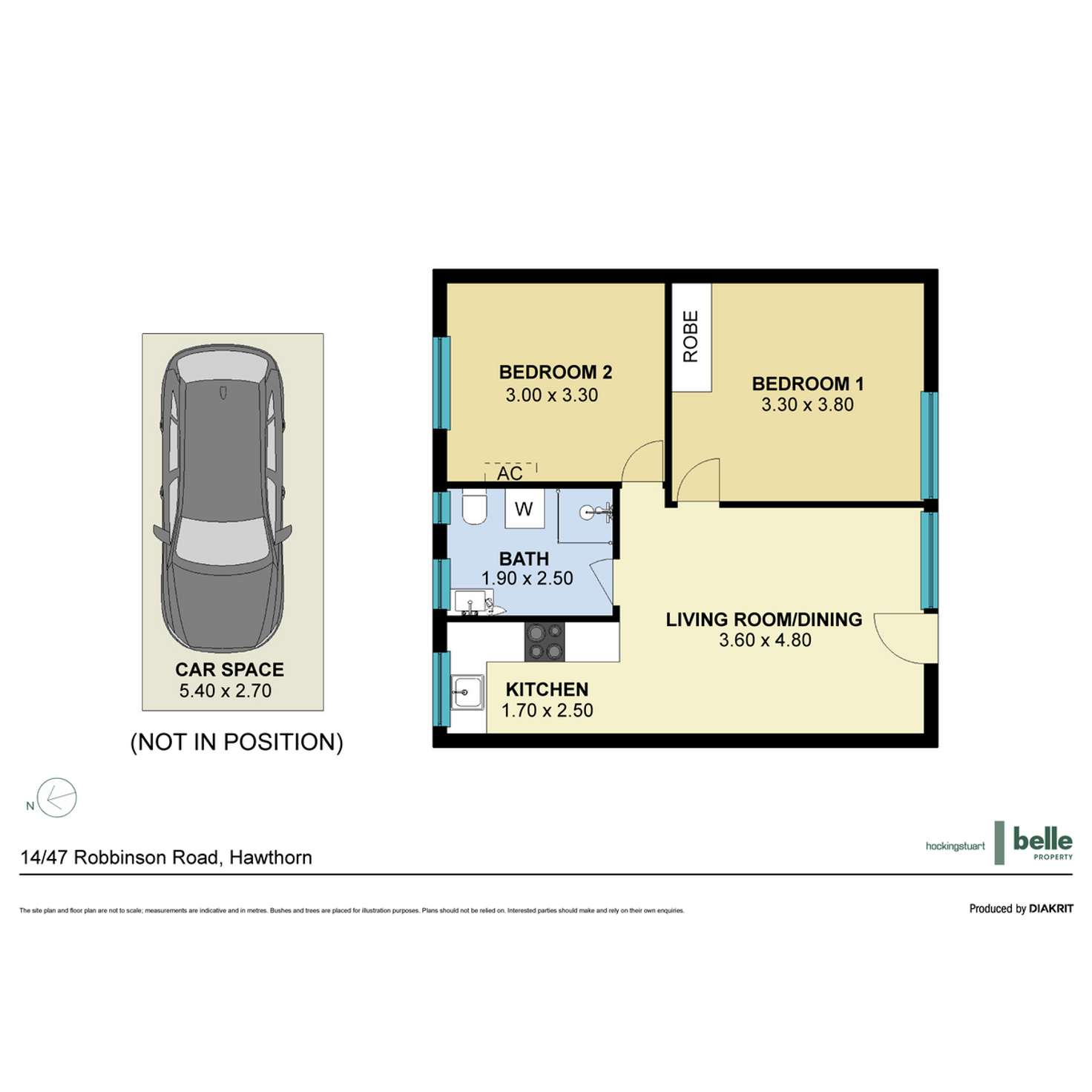 Floorplan of Homely apartment listing, 14/47 Robinson Road, Hawthorn VIC 3122