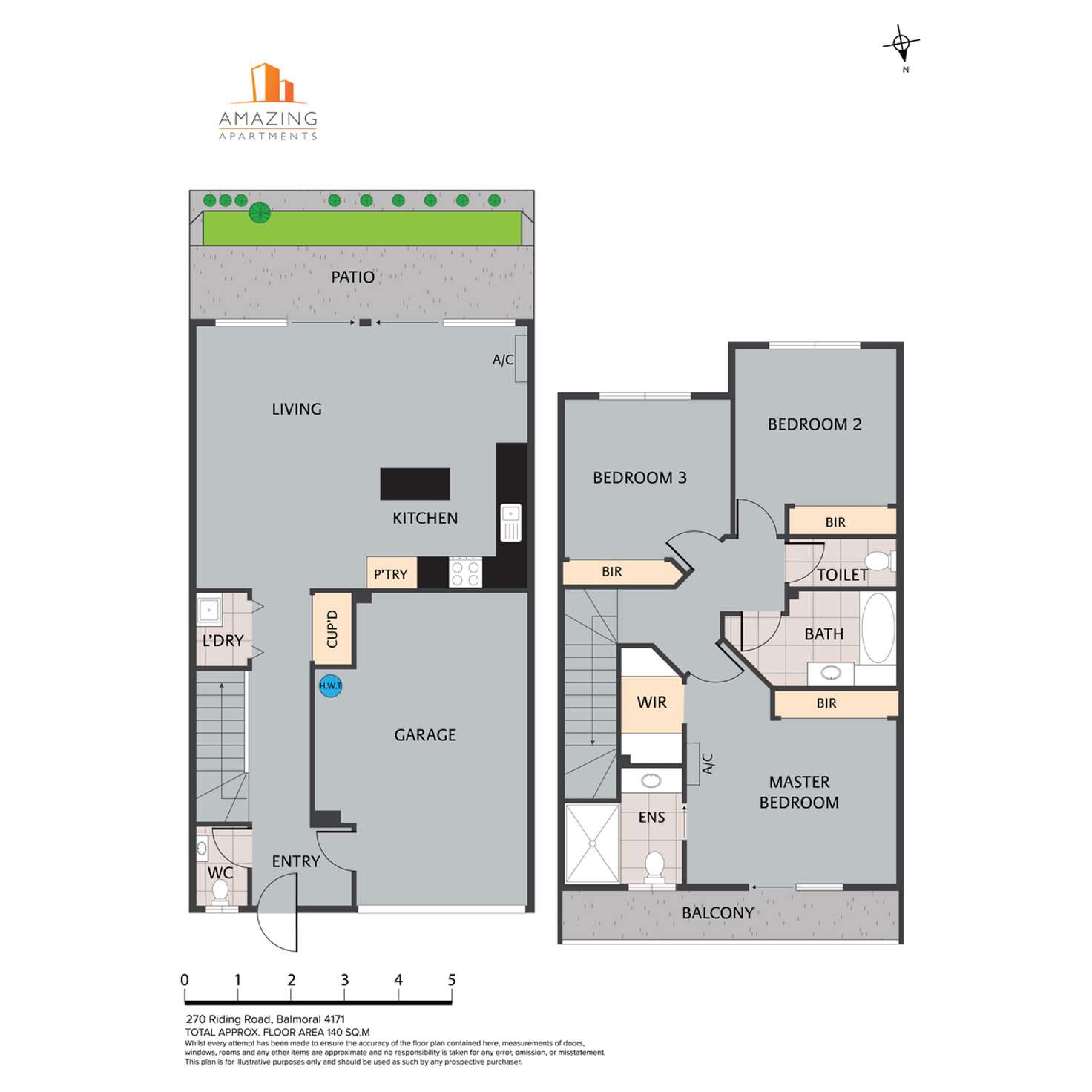 Floorplan of Homely townhouse listing, 270 Riding Road, Balmoral QLD 4171