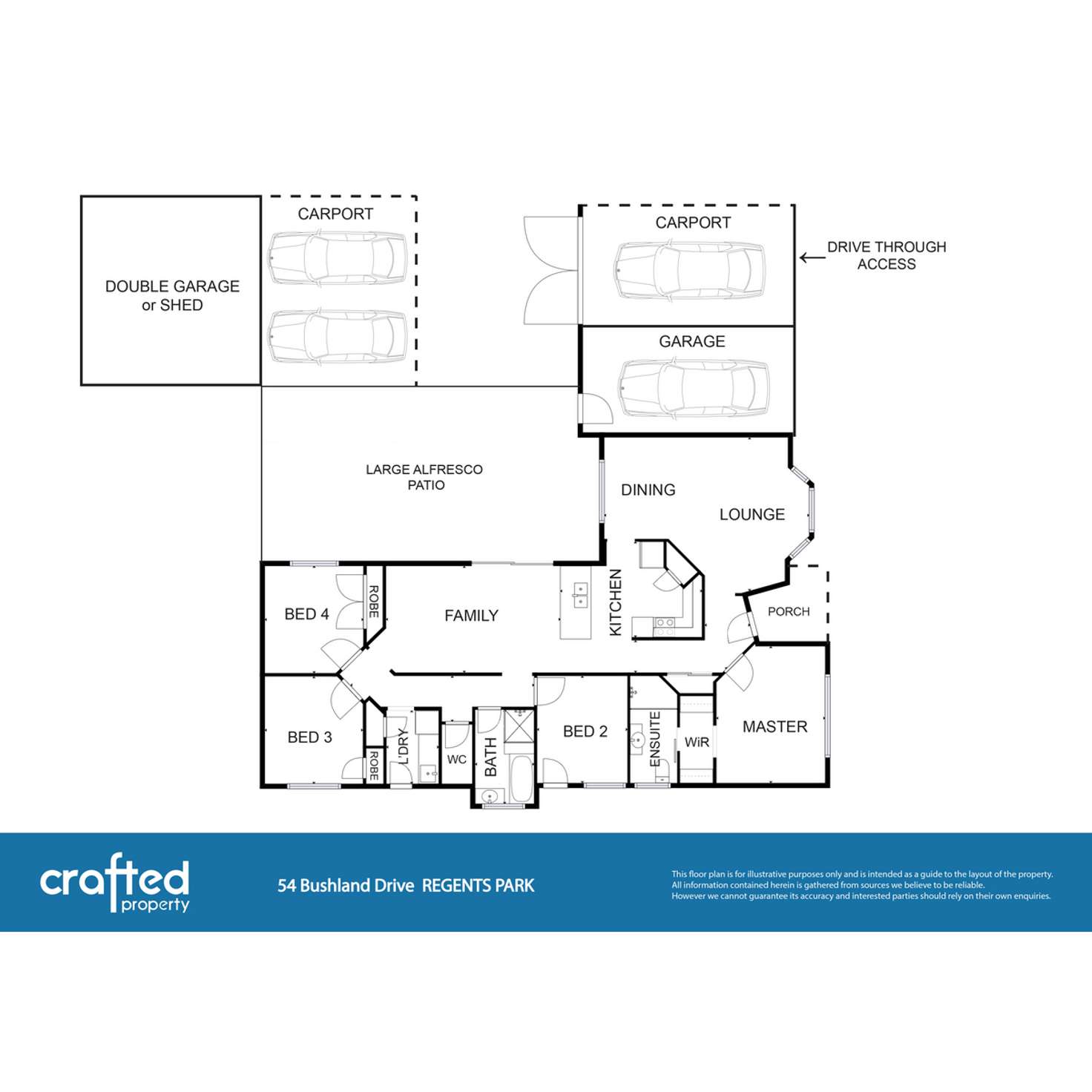 Floorplan of Homely house listing, 54 Bushland Drive, Regents Park QLD 4118