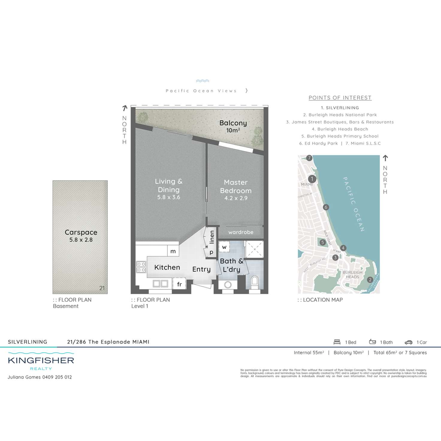 Floorplan of Homely unit listing, 21/286 The Esplanade, Miami QLD 4220