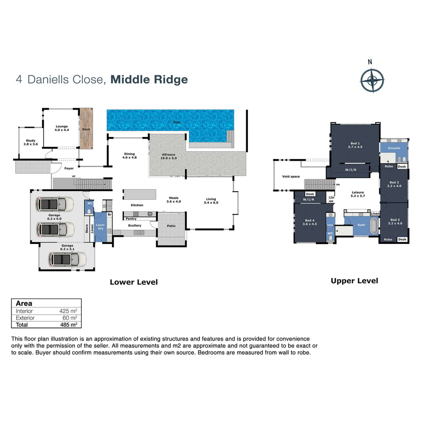 Floorplan of Homely house listing, 4 Daniells Close, Middle Ridge QLD 4350