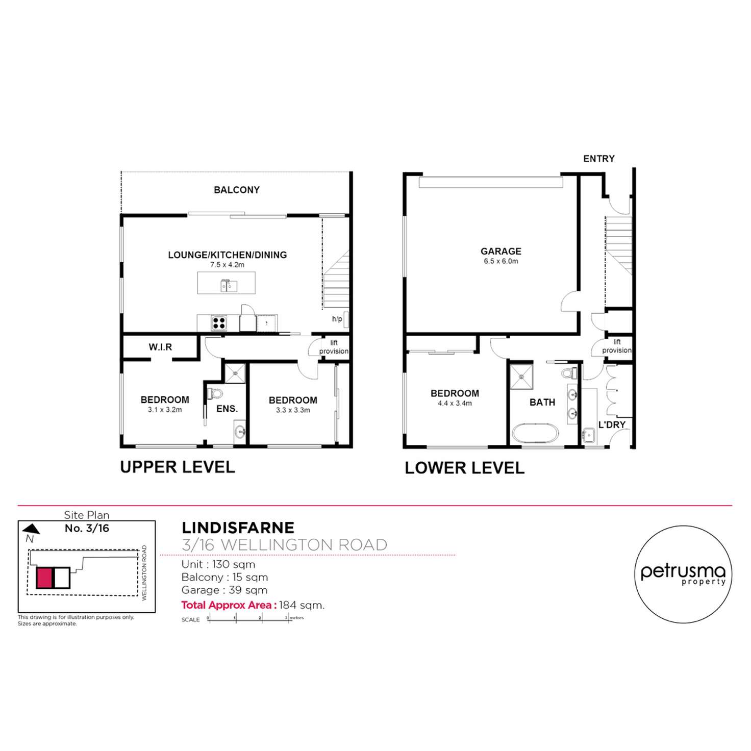 Floorplan of Homely house listing, 3/16 Wellington Road, Lindisfarne TAS 7015