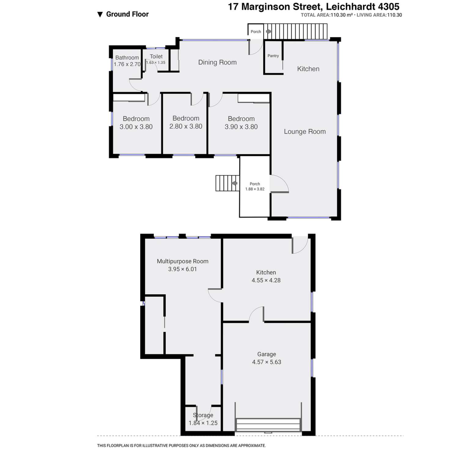 Floorplan of Homely house listing, 17 Marginson Street, Leichhardt QLD 4305