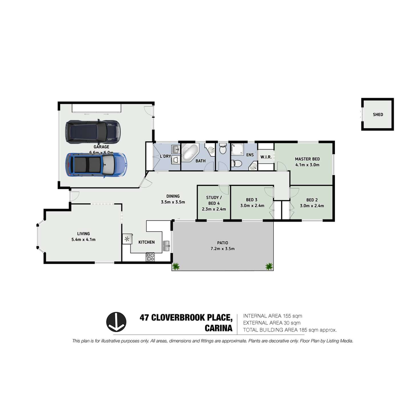 Floorplan of Homely house listing, 47 Cloverbrook Place, Carina QLD 4152