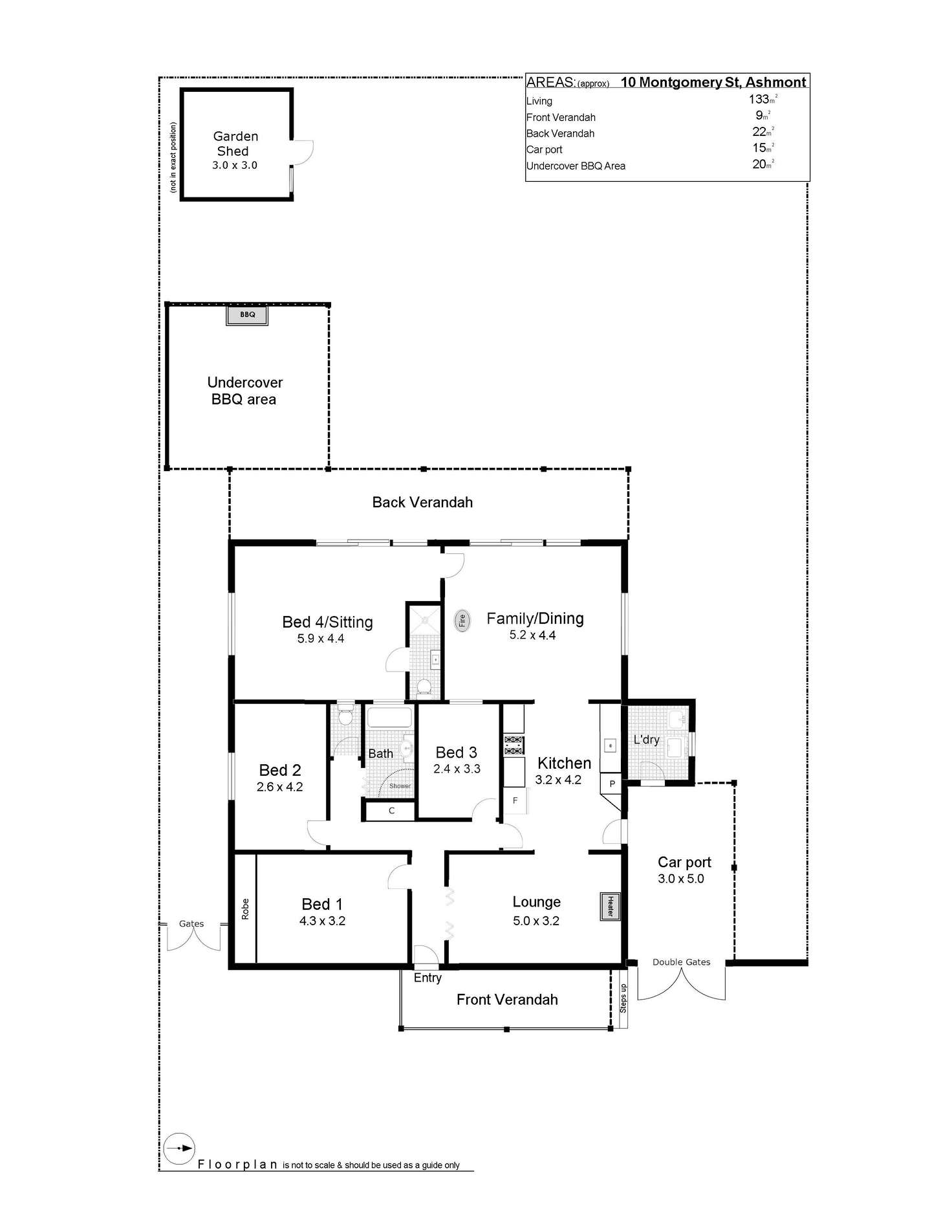 Floorplan of Homely house listing, 10 Montgomery Street, Ashmont NSW 2650