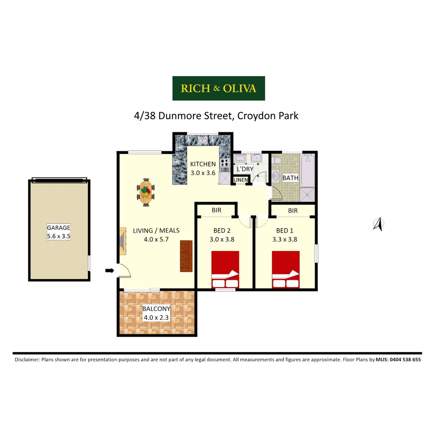 Floorplan of Homely apartment listing, 4/38 Dunmore Street, Croydon Park NSW 2133