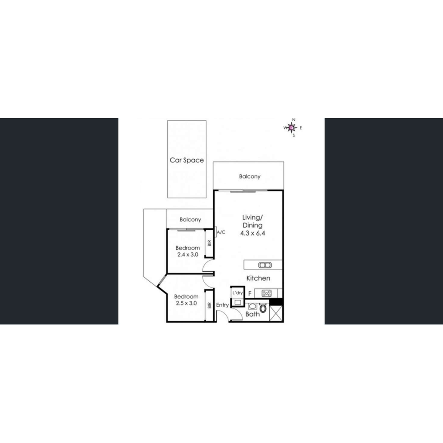 Floorplan of Homely apartment listing, 505/41 Nott Street, Port Melbourne VIC 3207