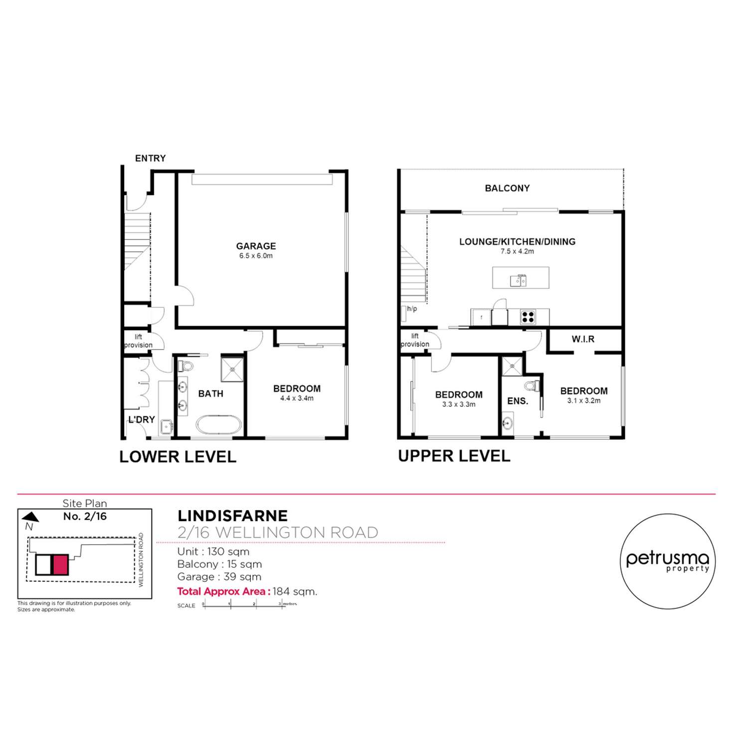 Floorplan of Homely house listing, 2/16 Wellington Road, Lindisfarne TAS 7015