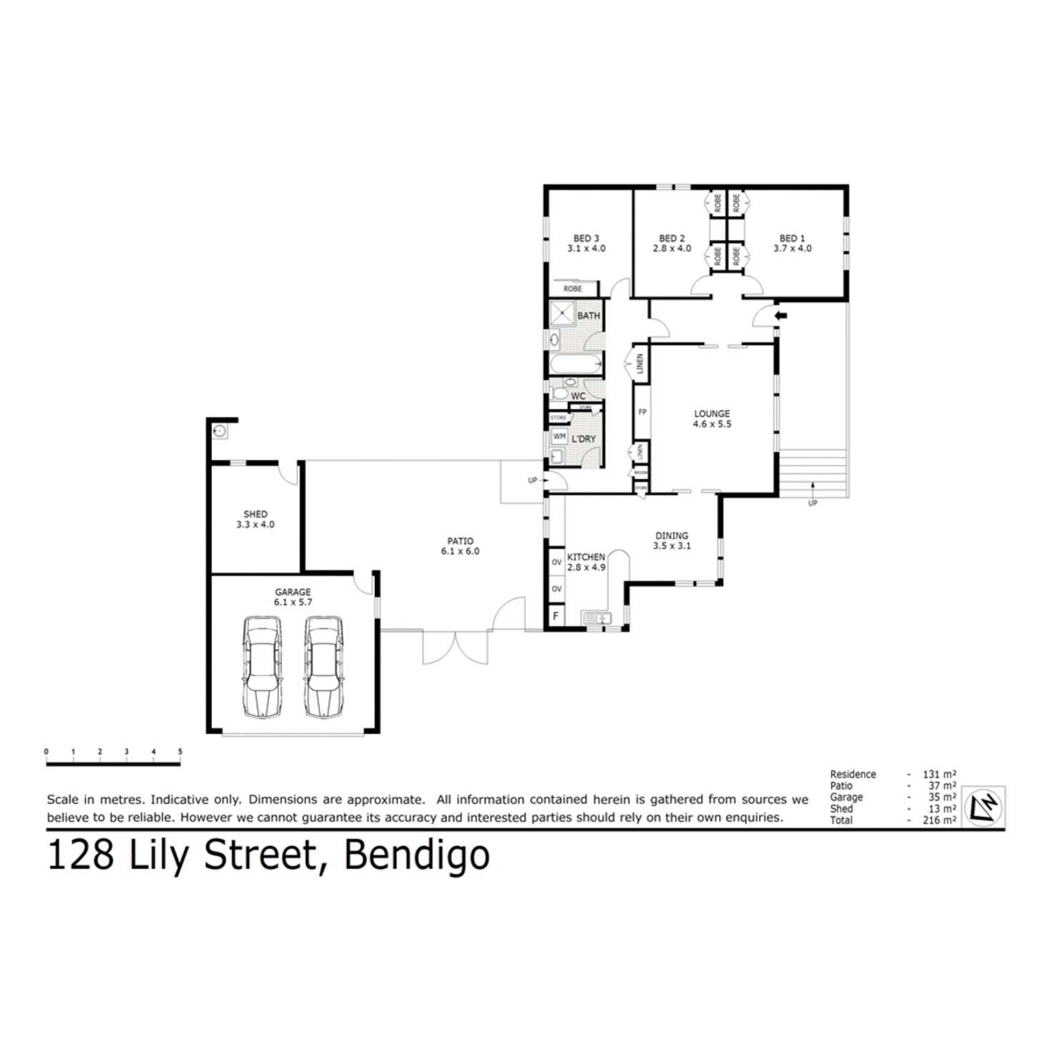 Floorplan of Homely house listing, 128A Lily Street, Bendigo VIC 3550